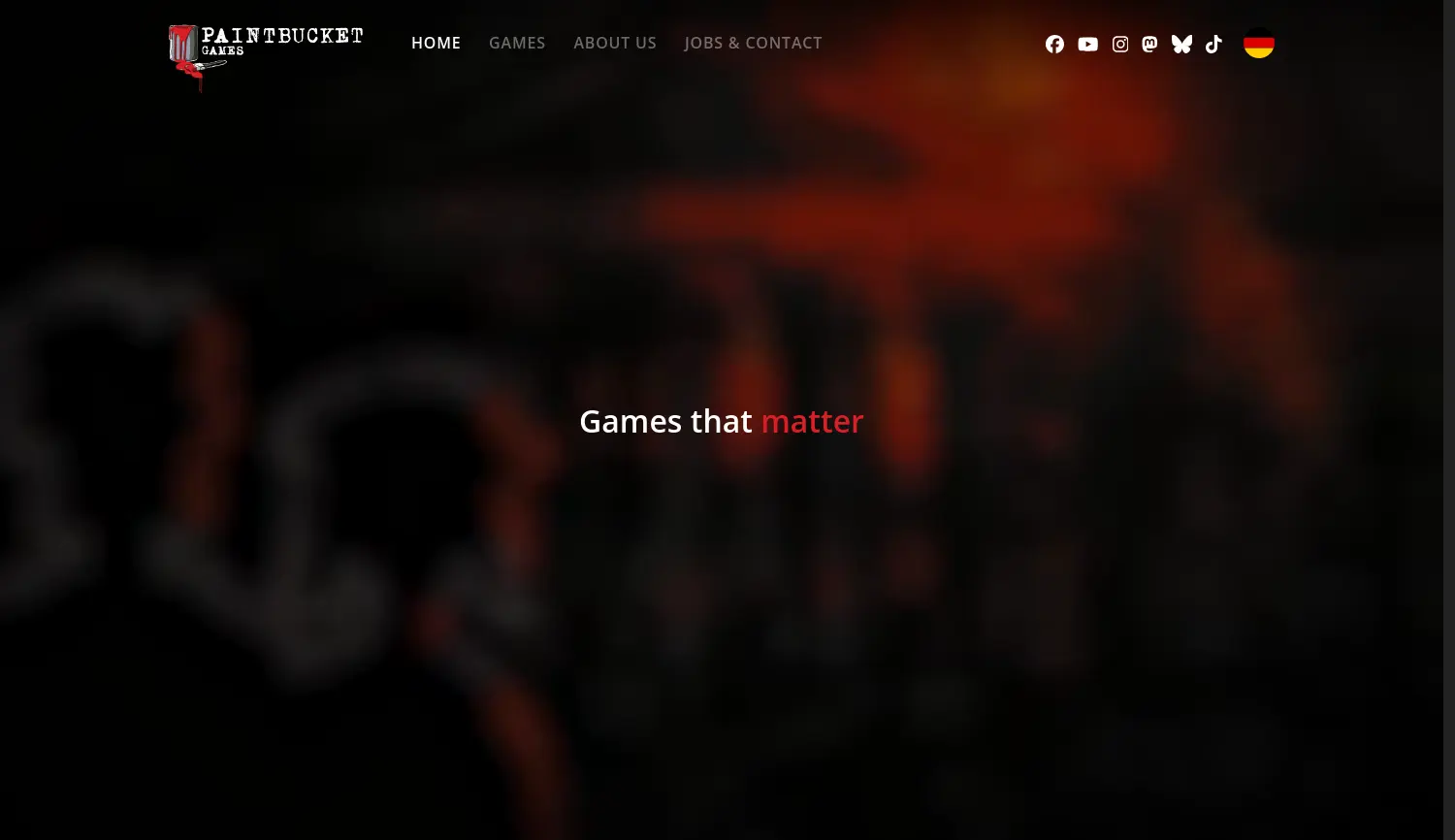 Website der Firma Paintbucket Games UG (haftungsbeschränkt)