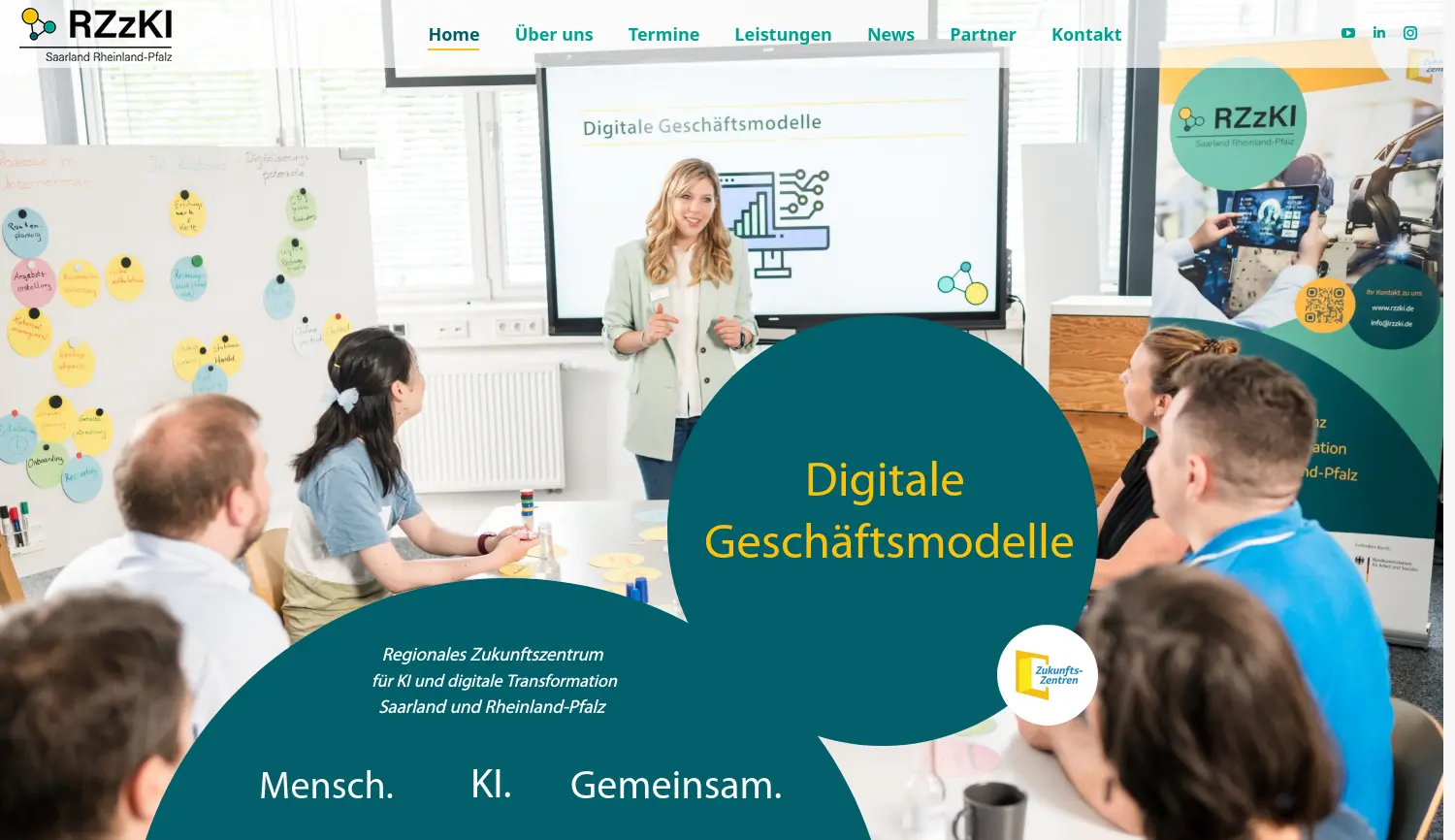 Website der Firma ZeMA – Zentrum für Mechatronik und Automatisierungstechnik gemeinnützige GmbH