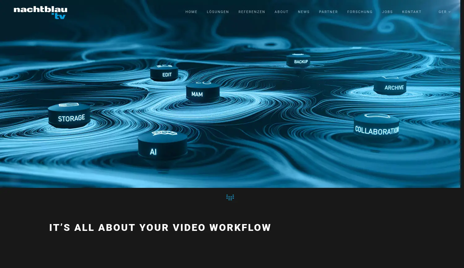 Website der Firma nachtblau GmbH