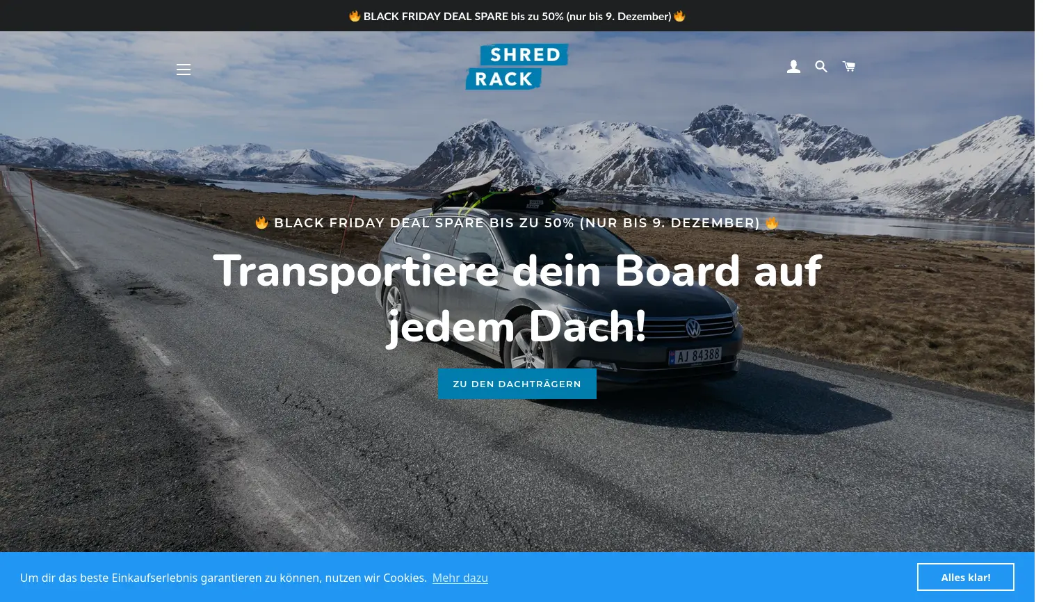 Website der Firma ShredRack