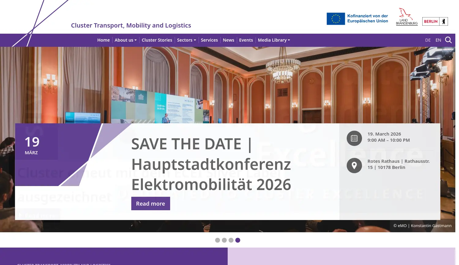 Website der Firma Wirtschaftsförderung Land Brandenburg GmbH (WFBB)