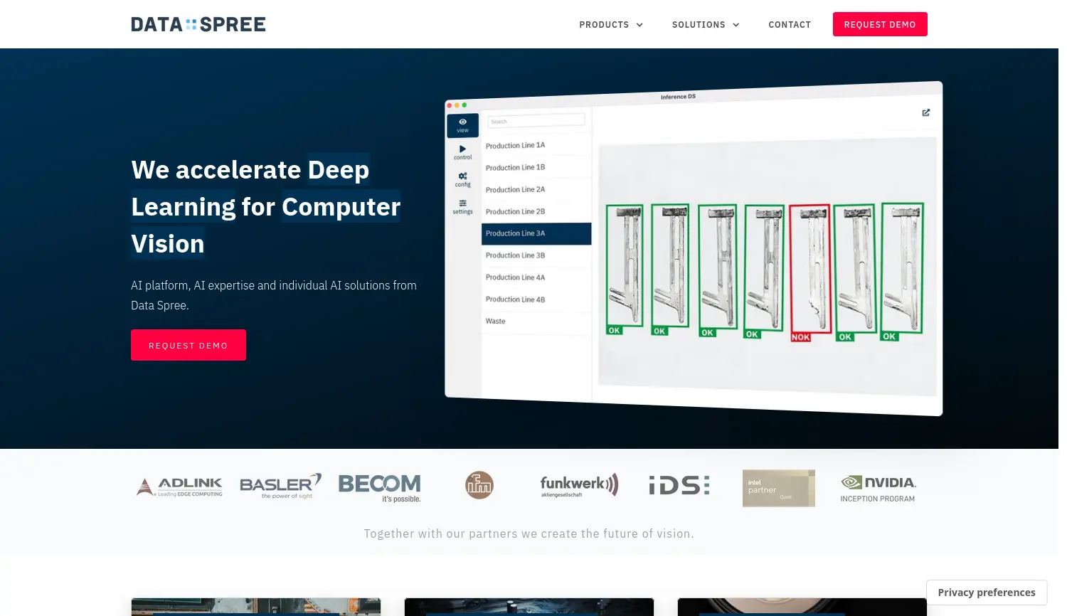 Website der Firma Data Spree GmbH