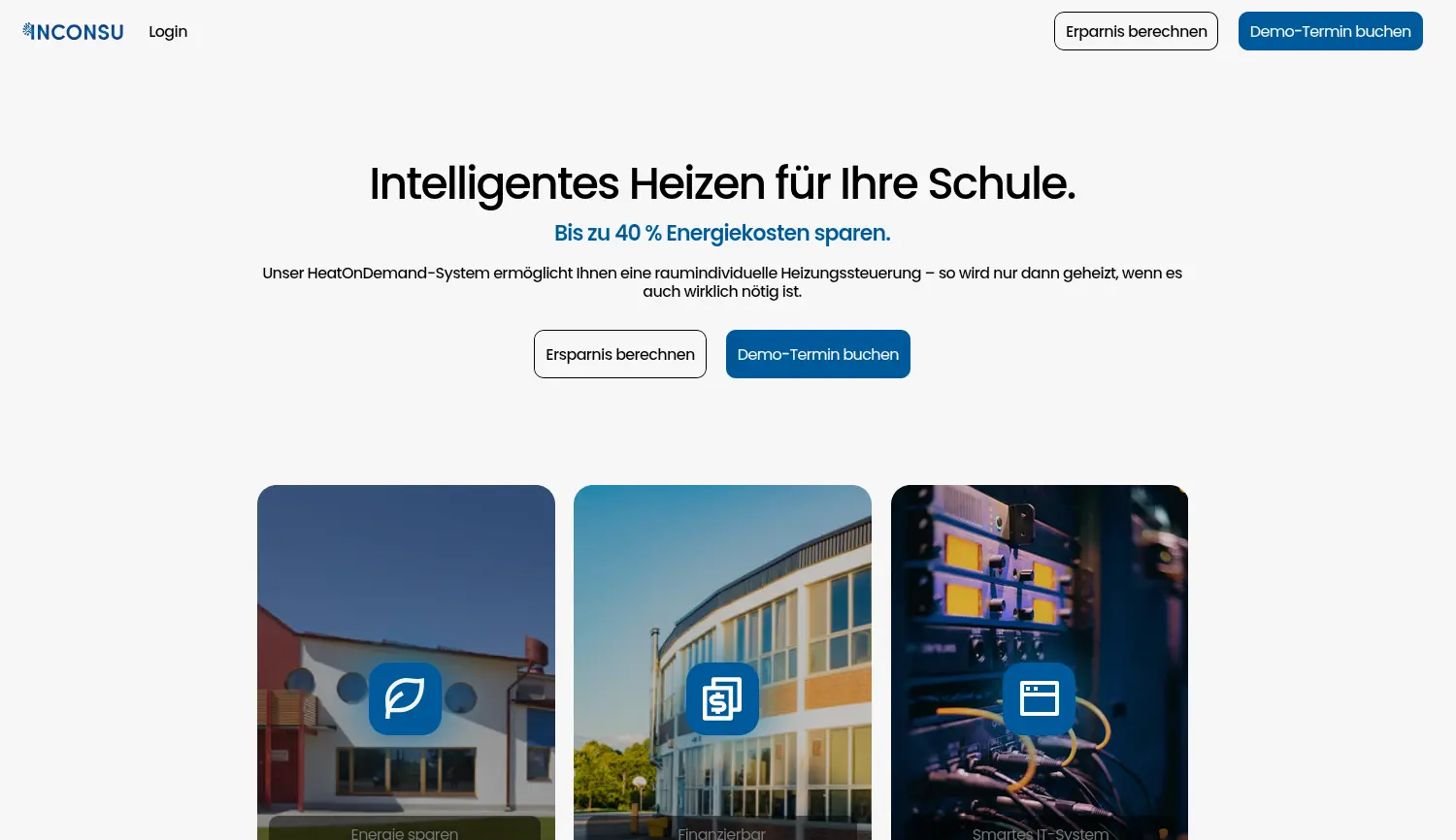 Website der Firma Inconsu GmbH