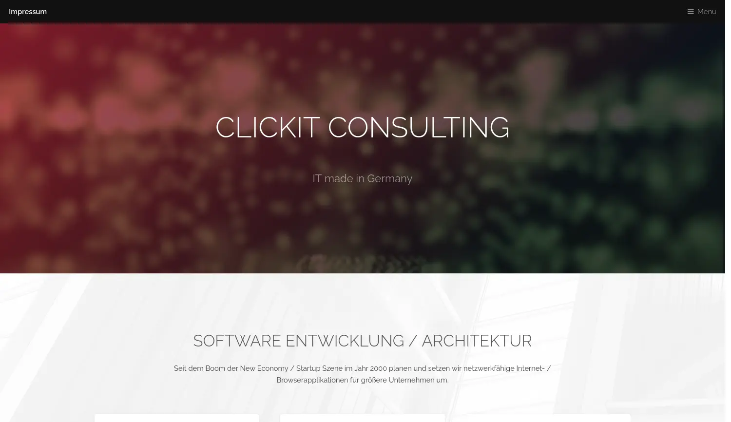 Website der Firma clickIT Cloud Solutions GmbH