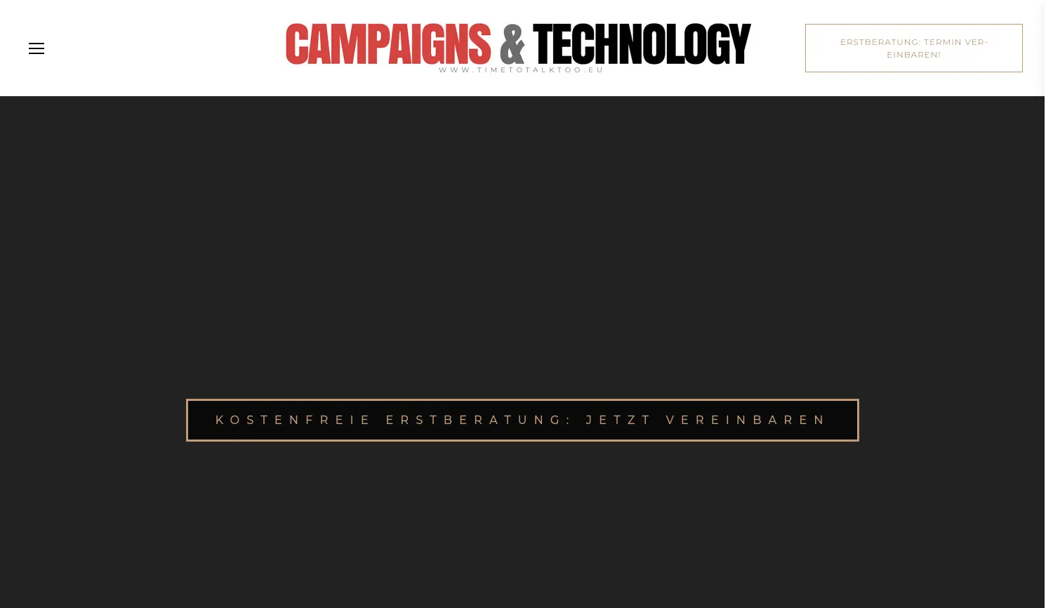 Website der Firma CAMPAIGNS & TECHNOLOGY Inh. Dr. Reza Kazemi