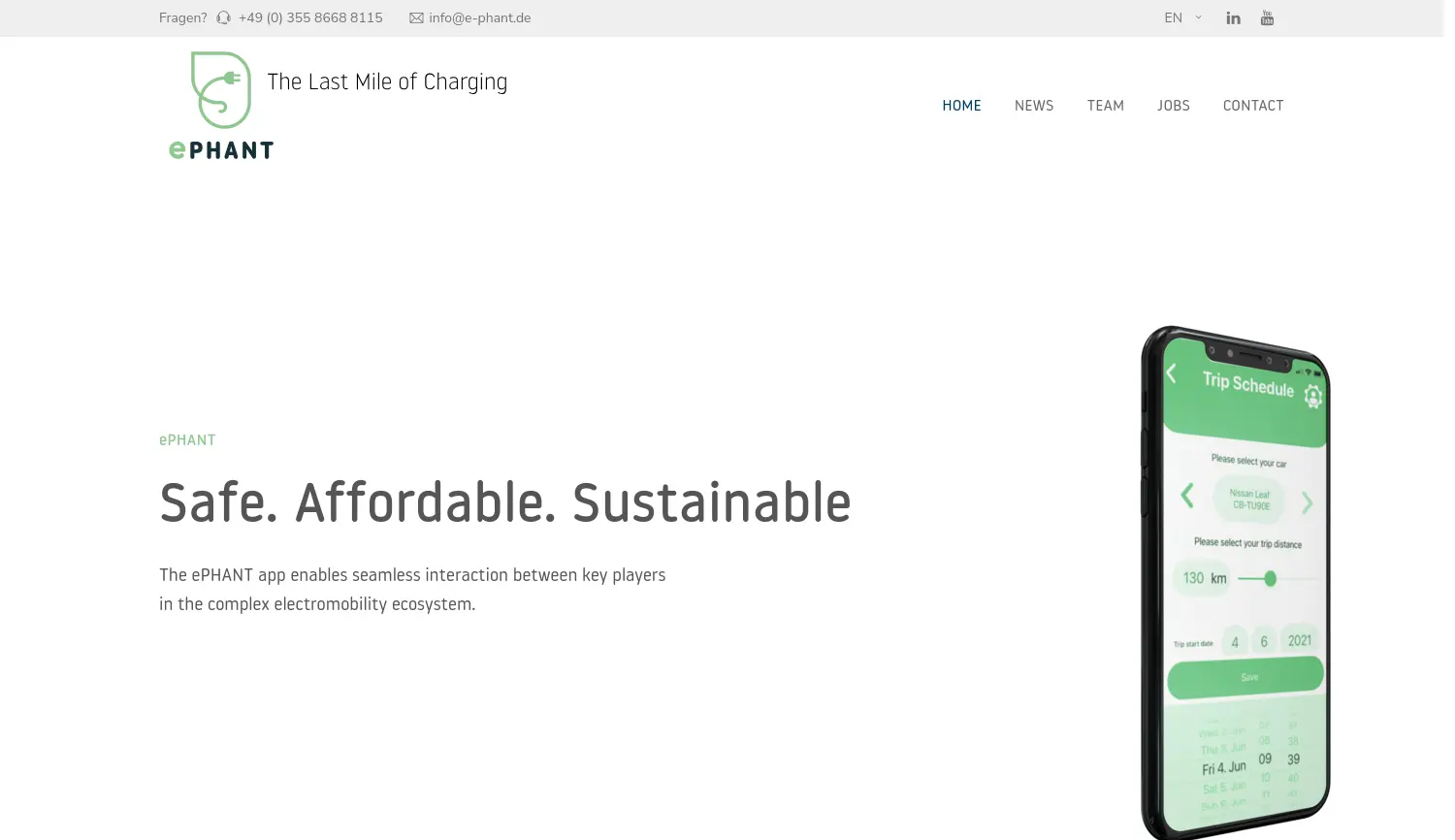 Website der Firma ePHANT GmbH