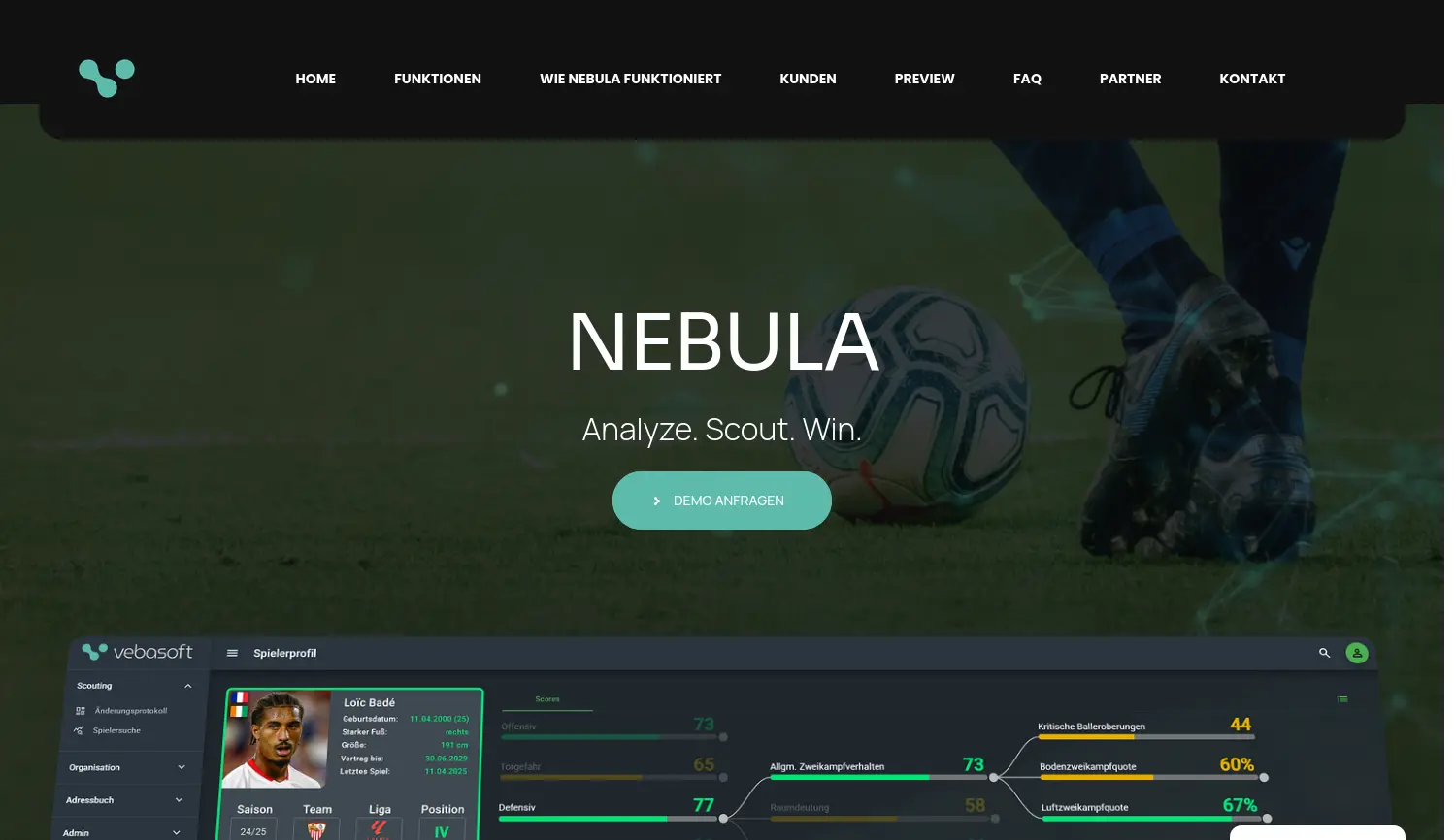 Website der Firma vebasoft GmbH