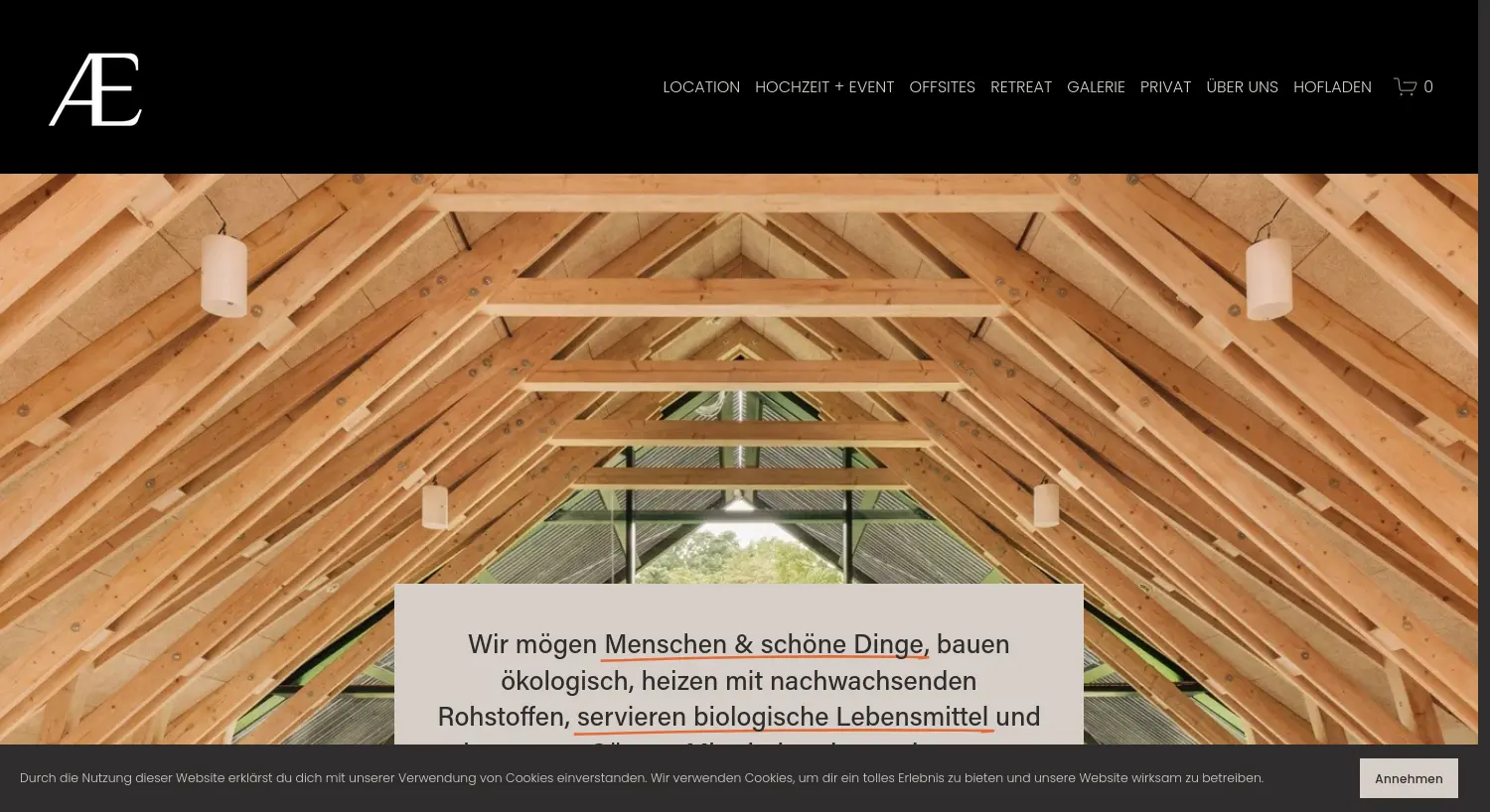 Website der Firma weltfrieden Haus & Hof GmbH