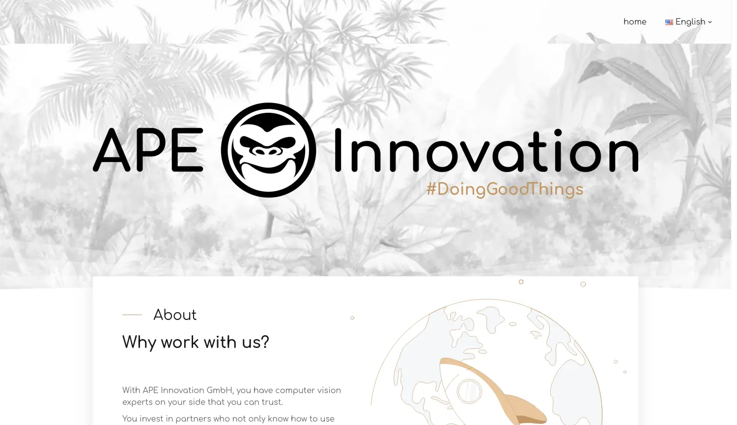 Website der Firma APE Innovation GmbH