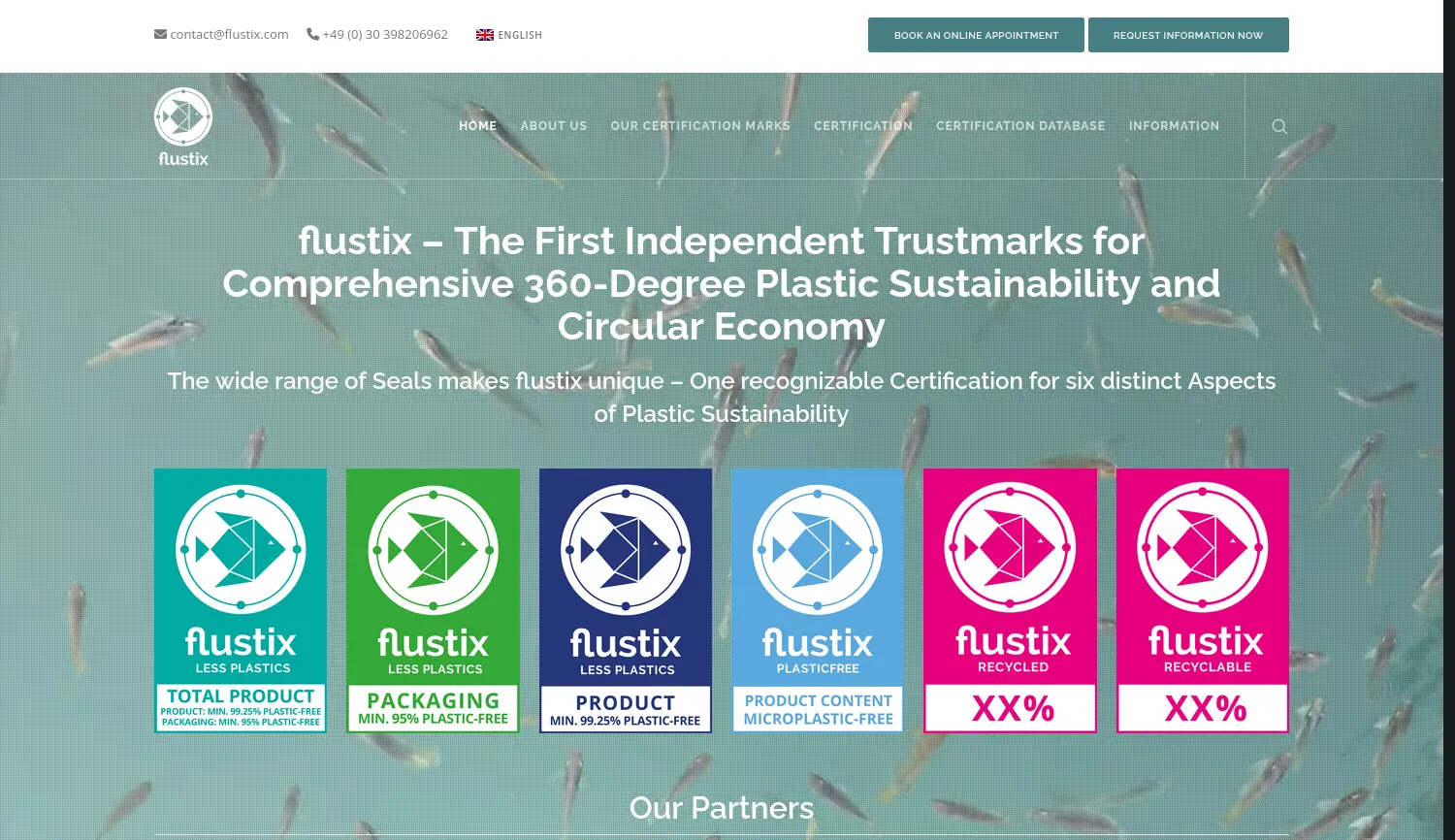 Website der Firma flustix GmbH