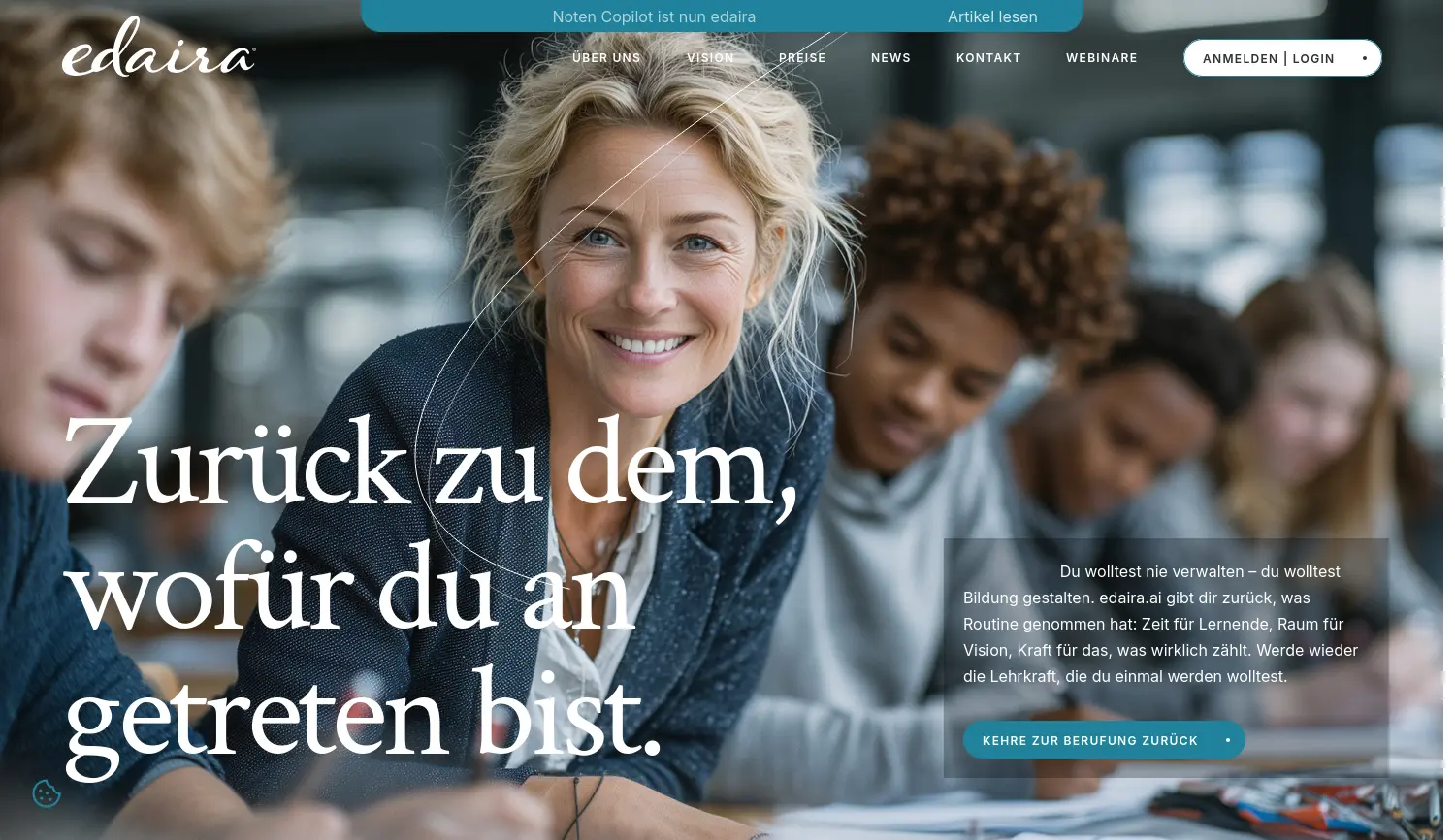 Website der Firma edaira AI