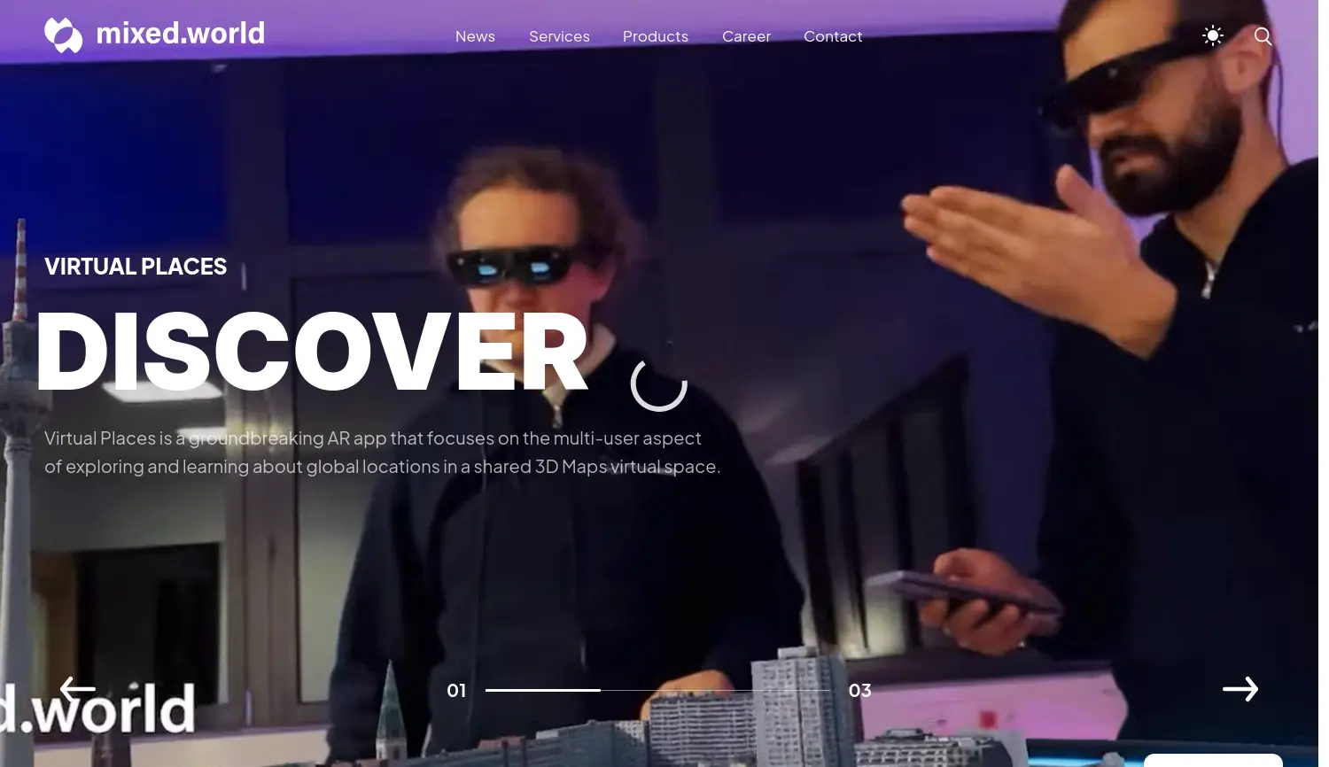 Website der Firma mixed.world GmbH