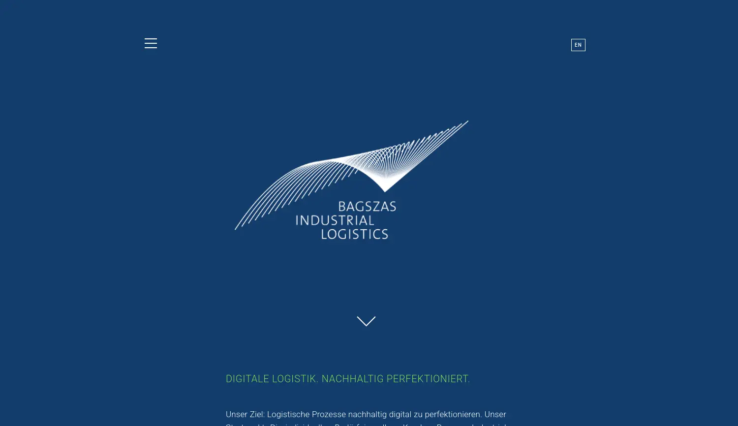Website der Firma Bagszas Industrial Logistics