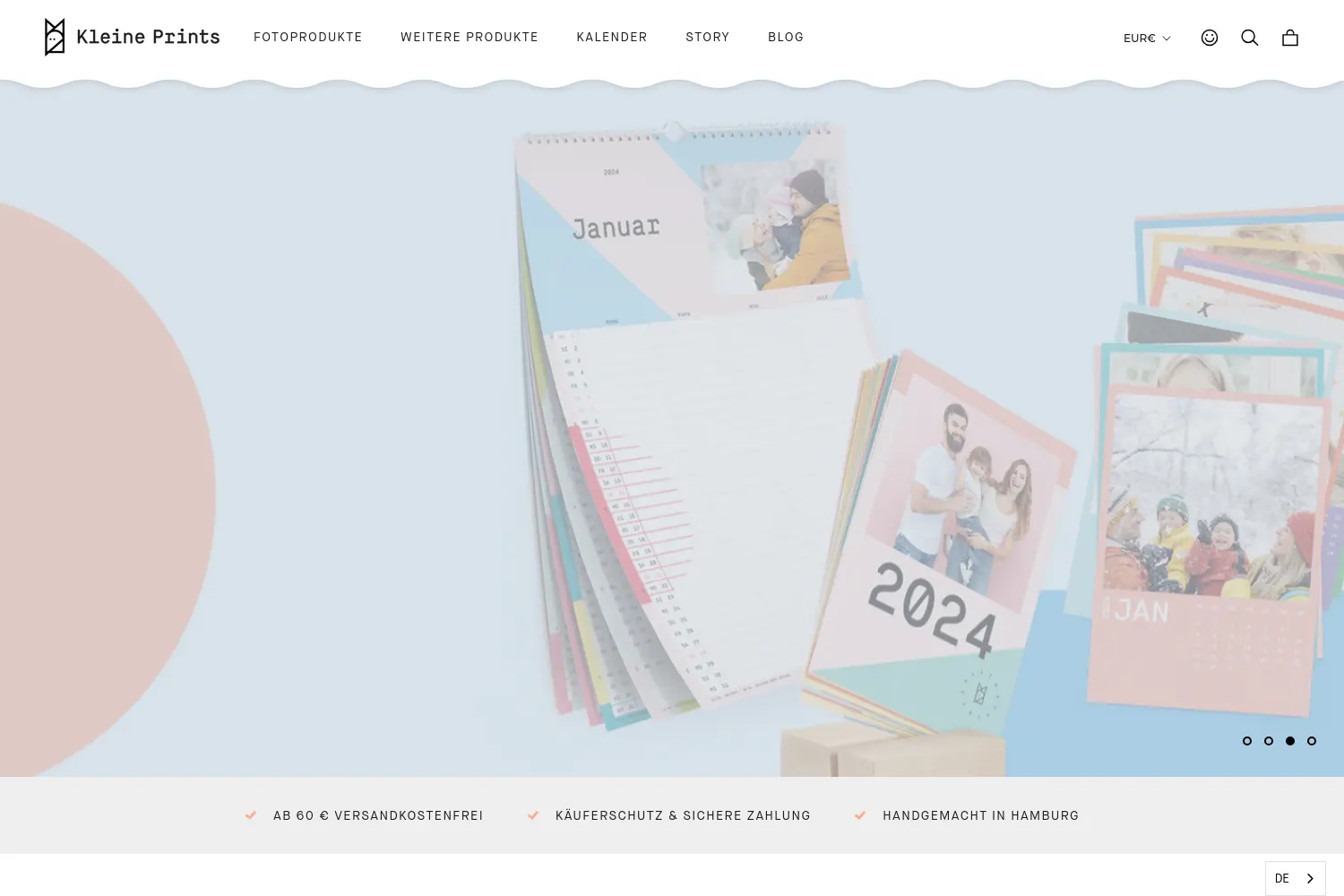Website der Firma Kleine Prints GmbH