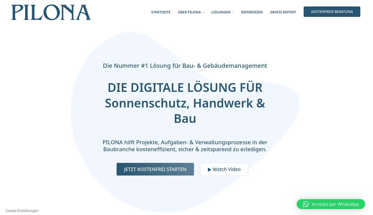 Website der Firma PILONA Technology GmbH