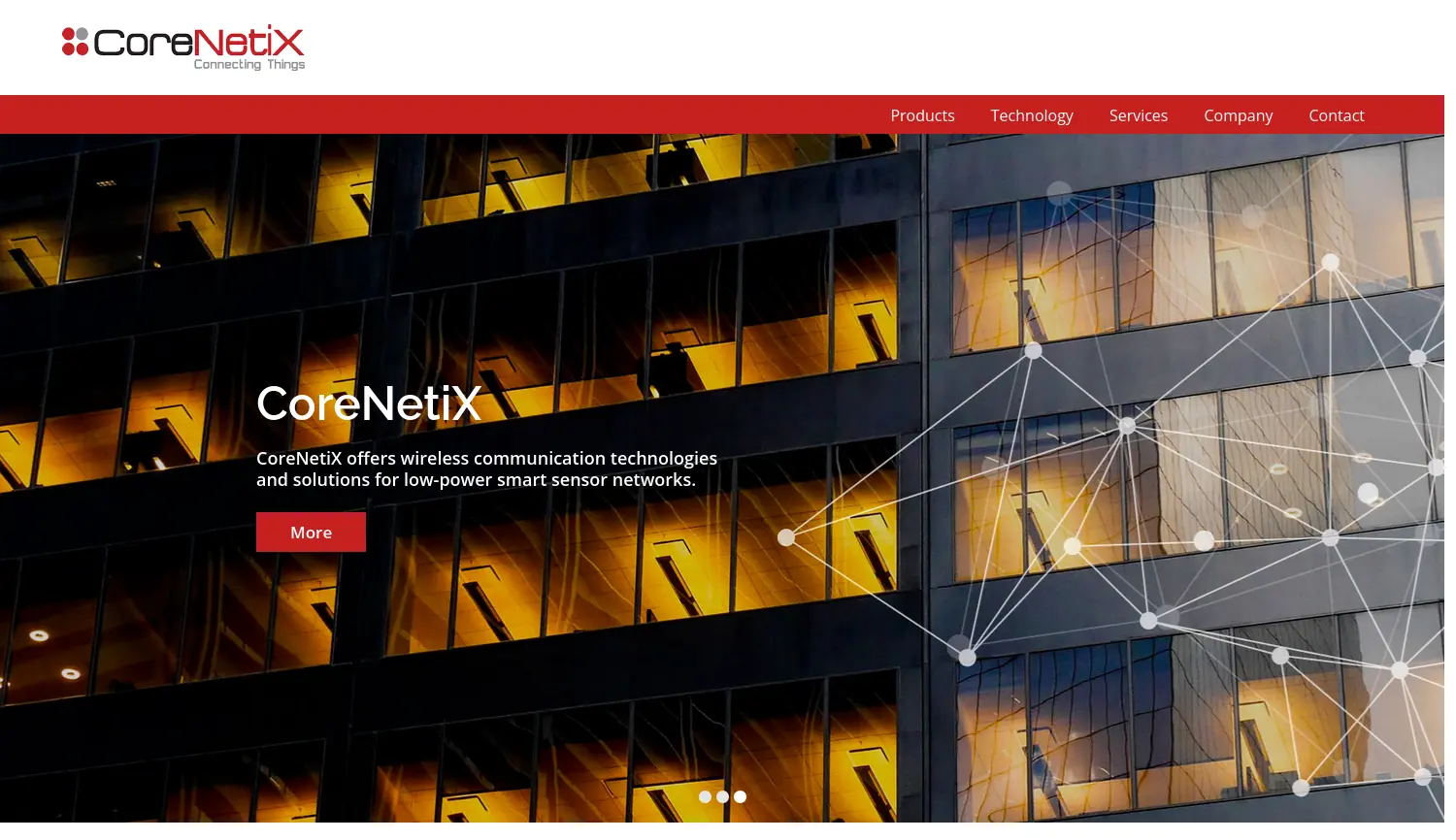 Website der Firma CoreNetiX GmbH
