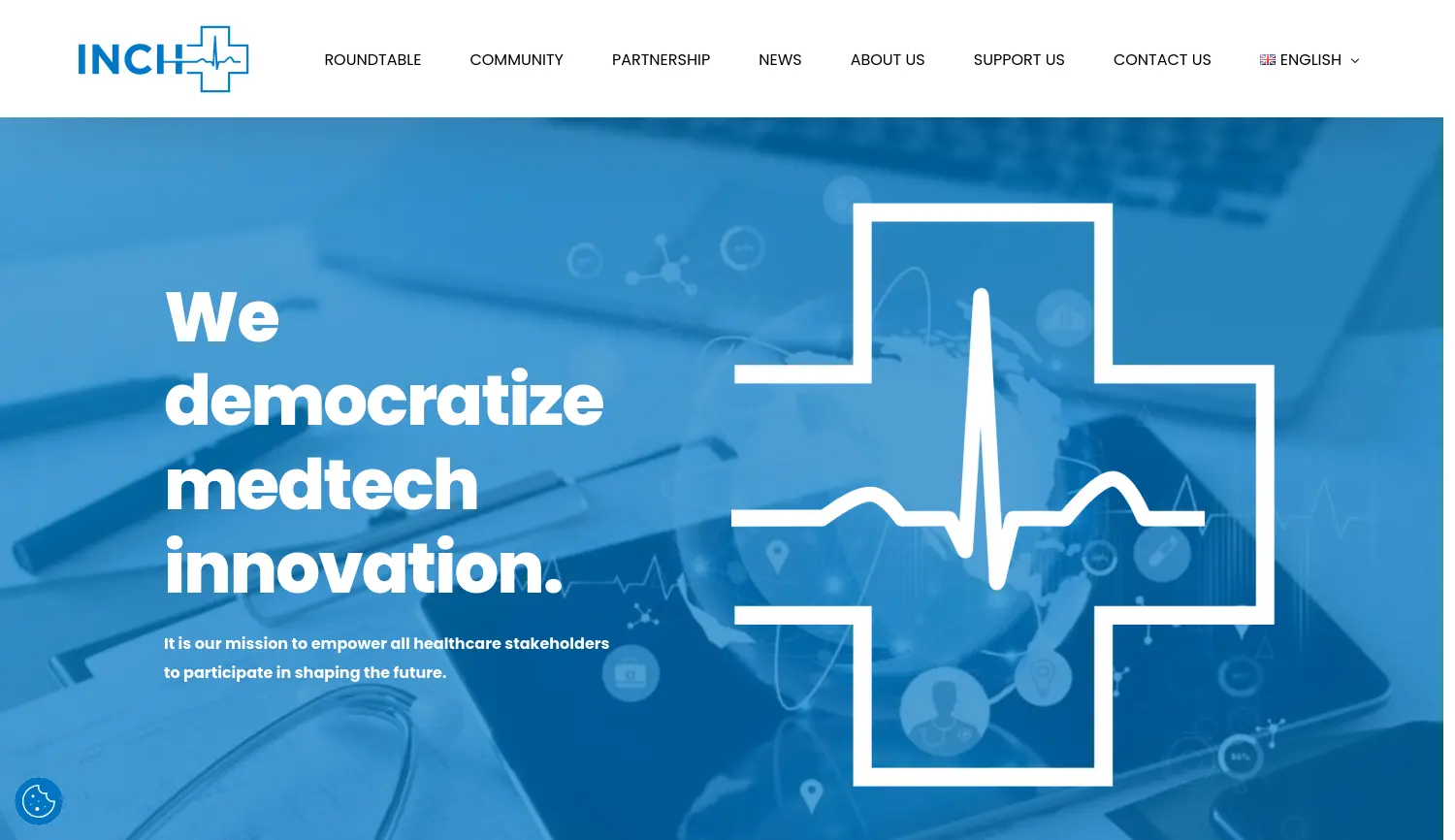 Website der Firma INCH Health GmbH