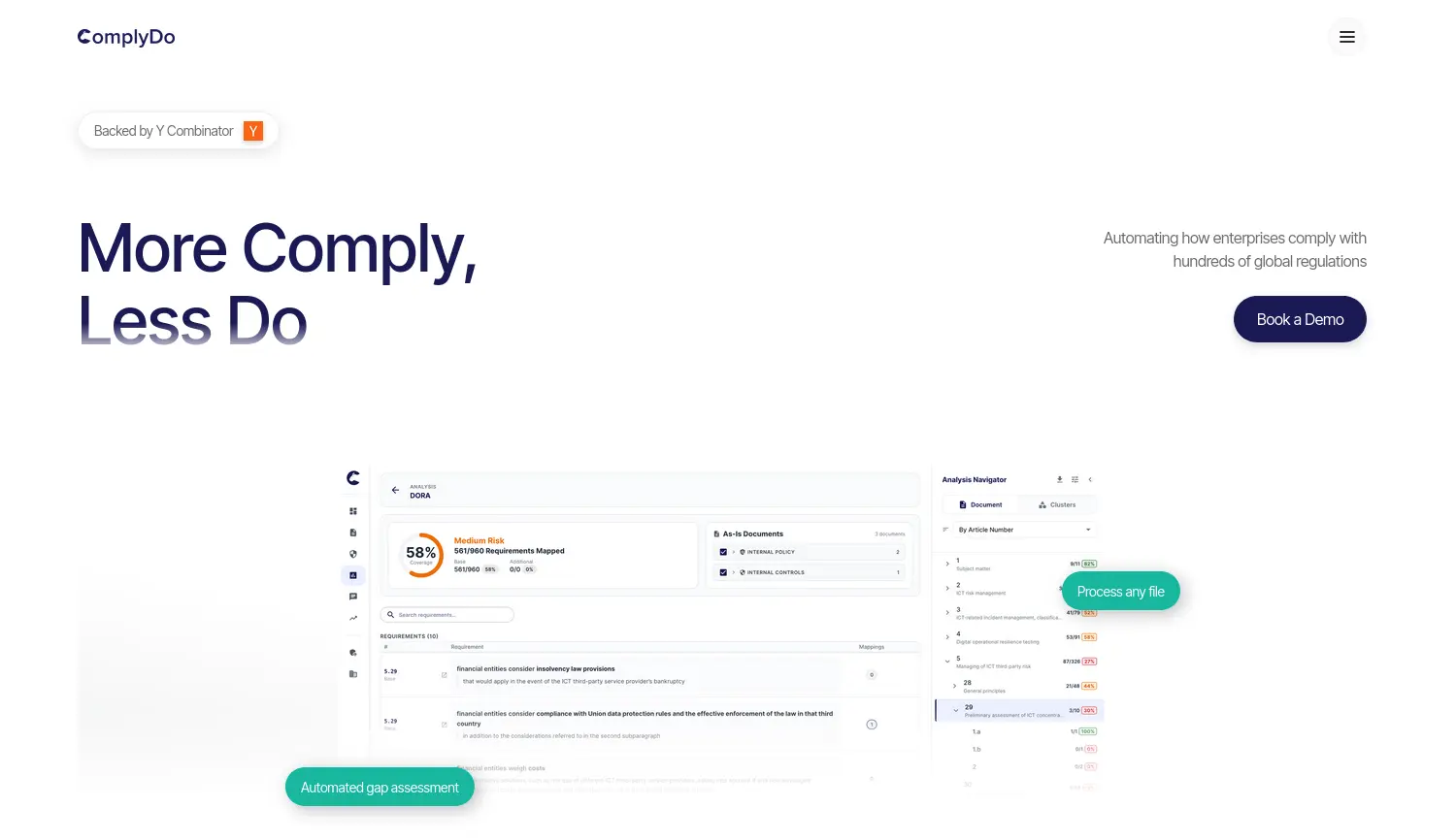 Website der Firma Complydo Solutions GmbH