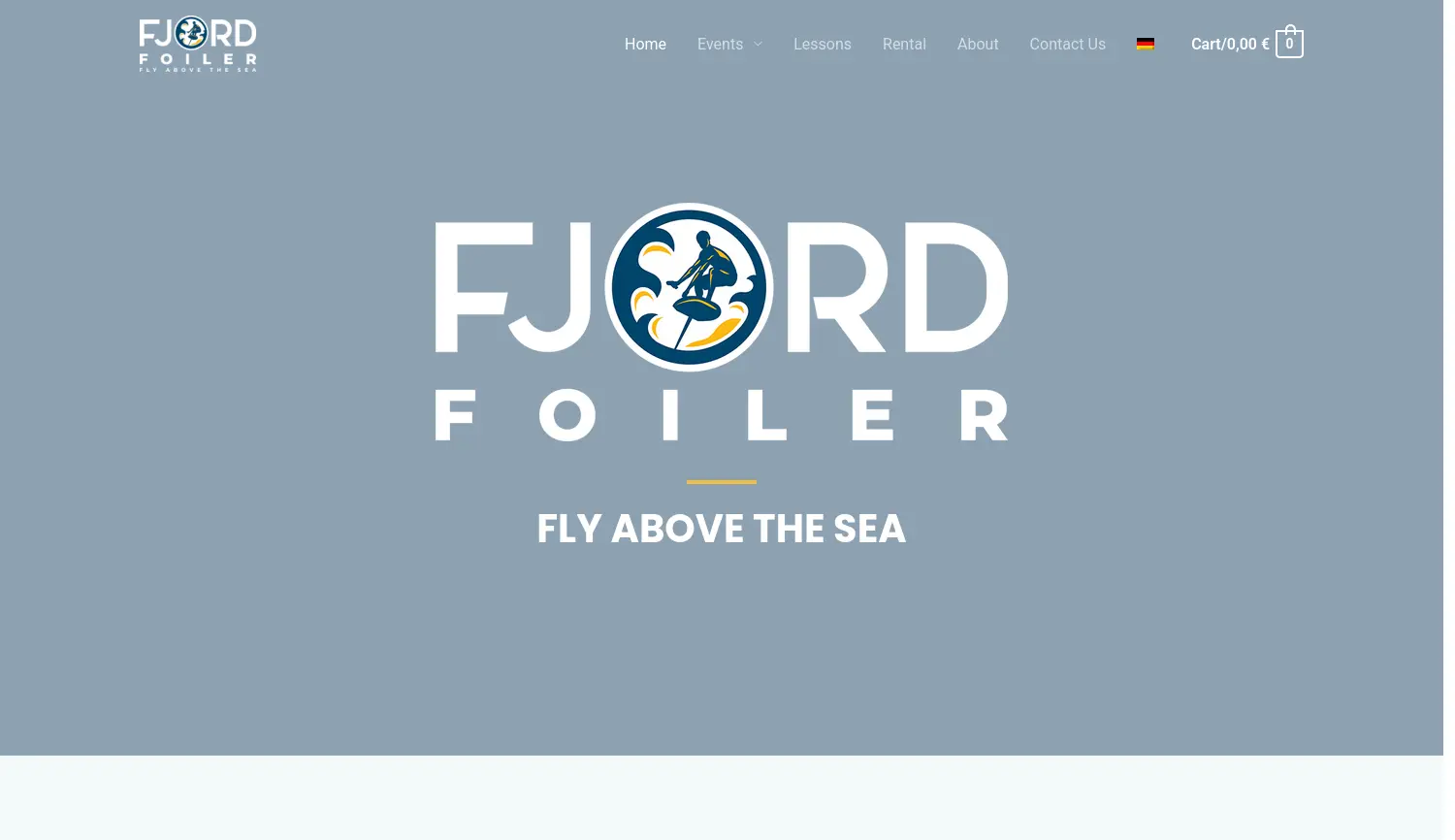 Website der Firma FJORD FOILER