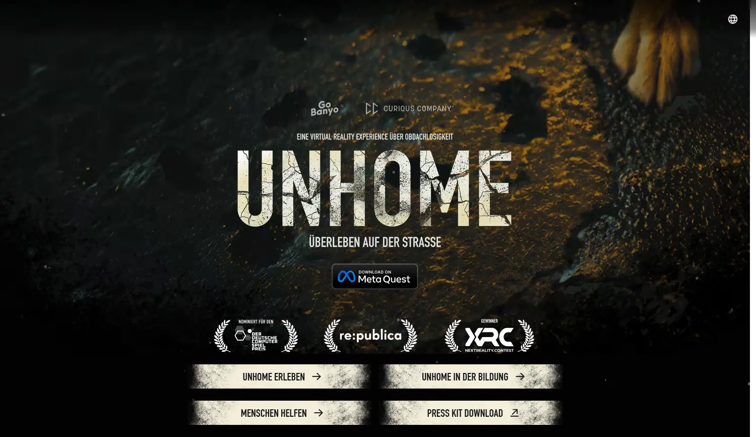 Website der Firma GoBanyo gGmbH