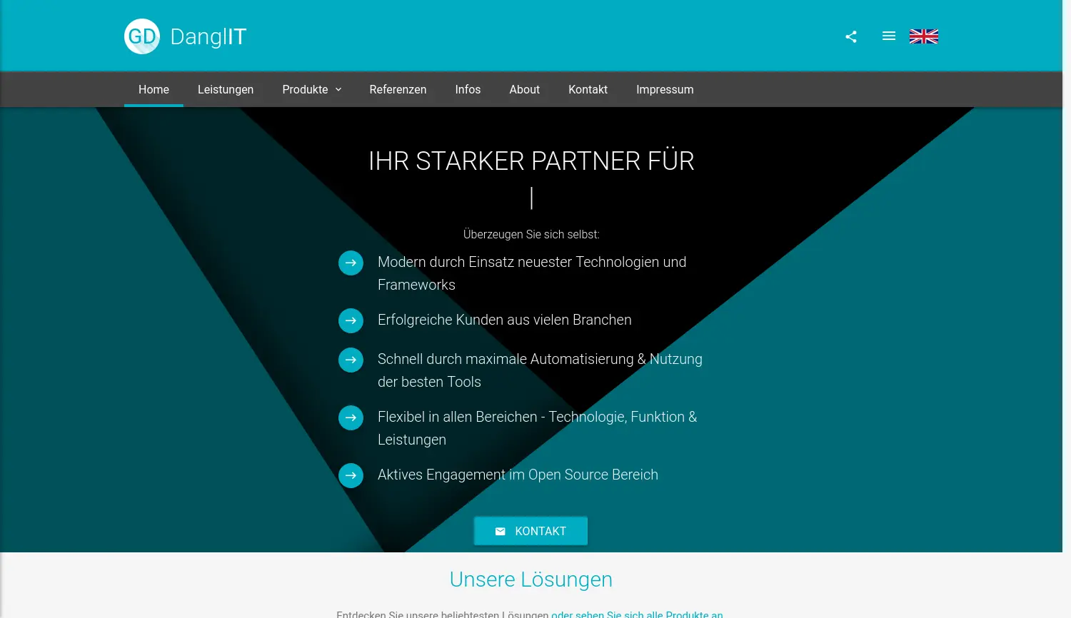 Website der Firma Dangl IT GmbH
