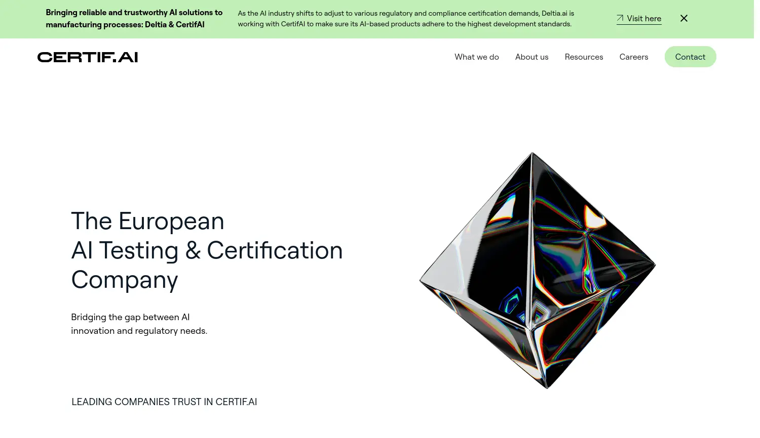 Website der Firma CertifAI GmbH