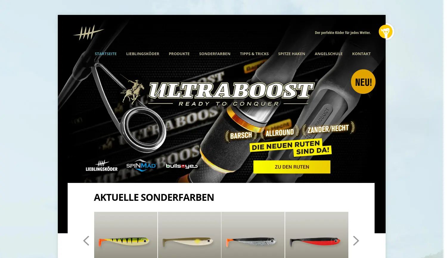 Website der Firma Lieblingsköder