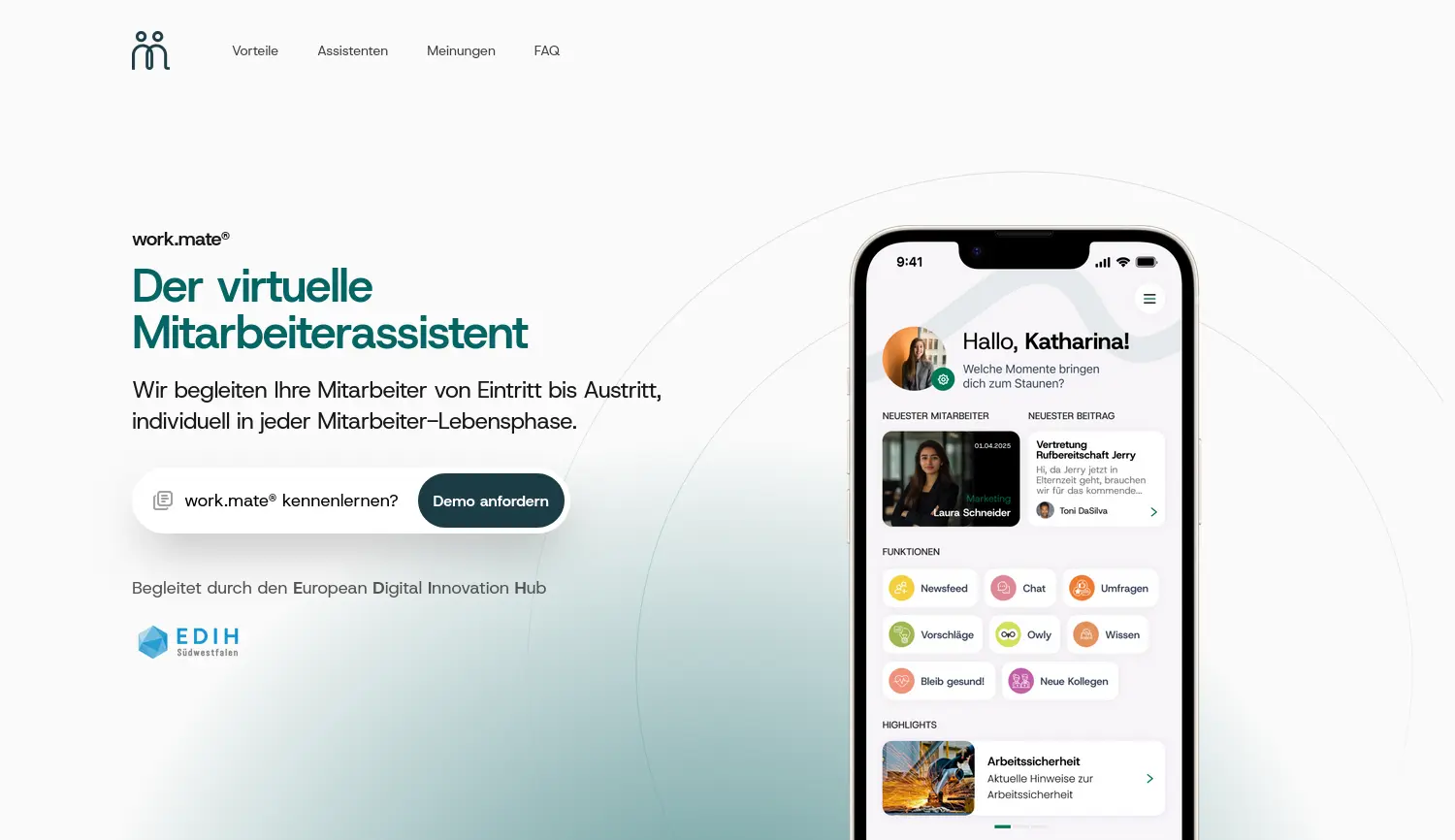 Website der Firma work.mate GmbH