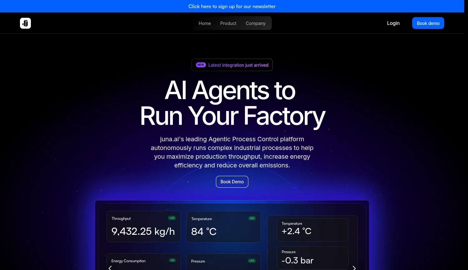 Website der Firma juna.ai GmbH