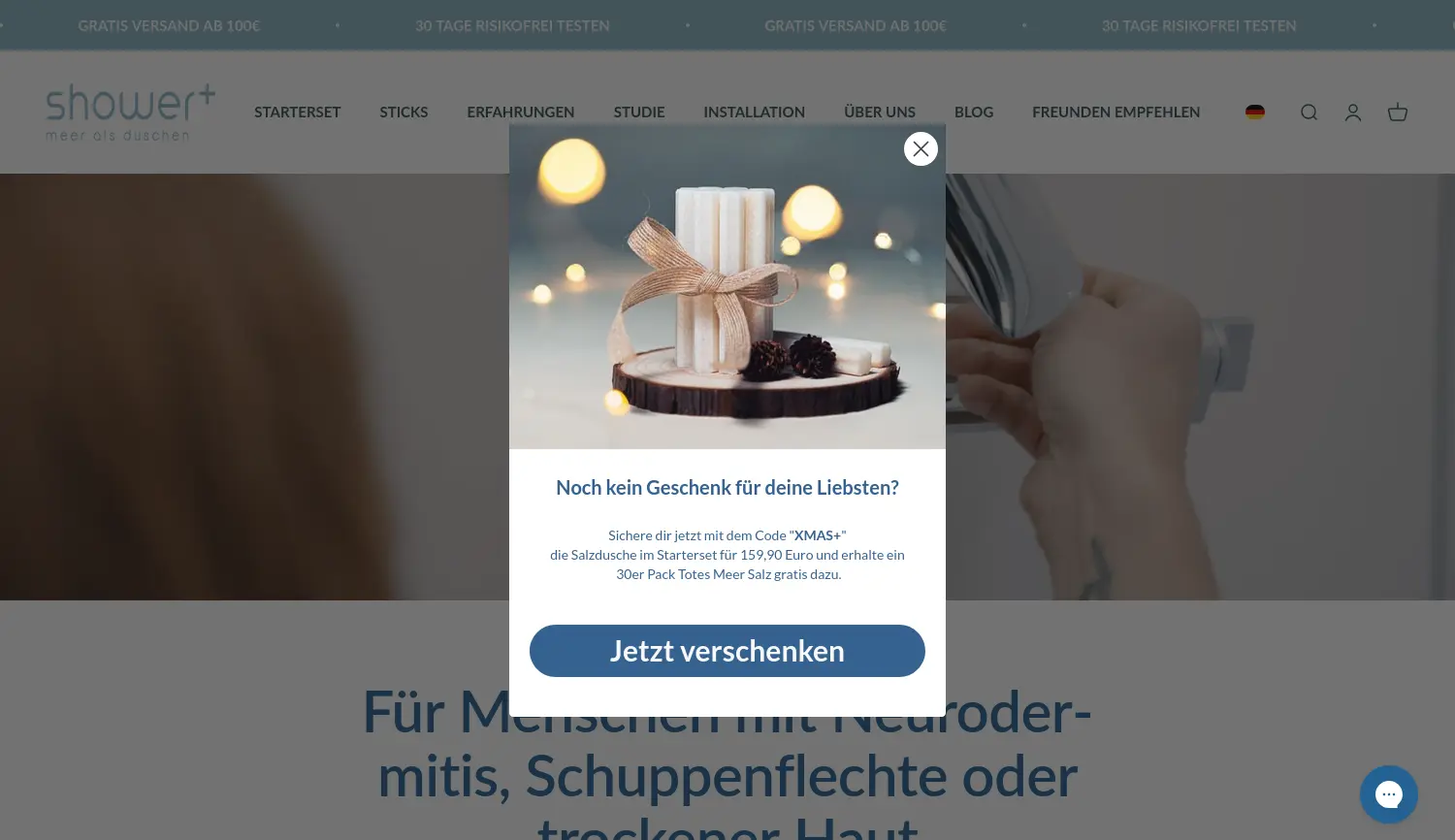 Website der Firma shower+