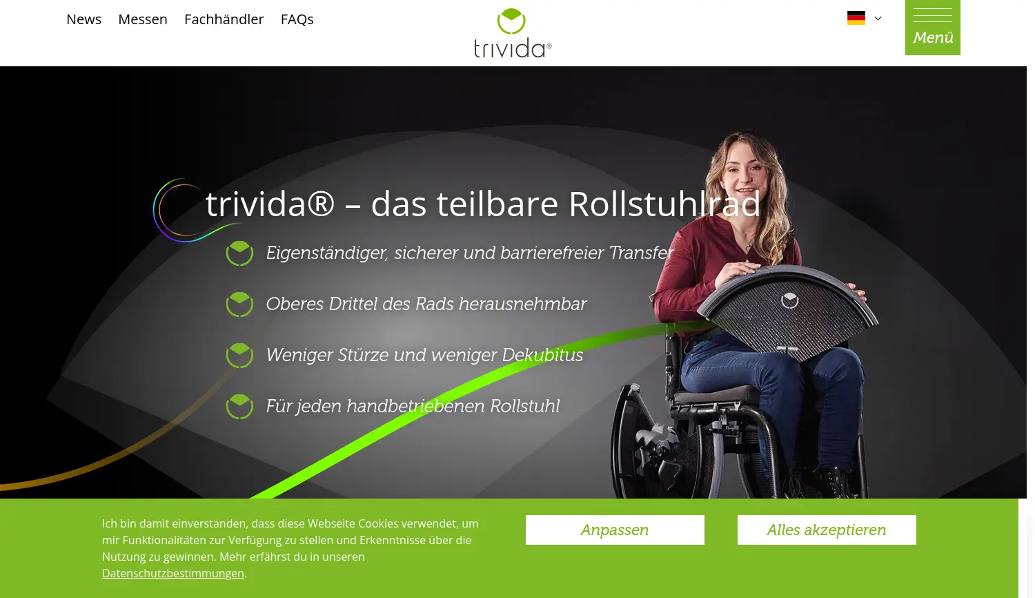 Website der Firma P+L Innovations GmbH