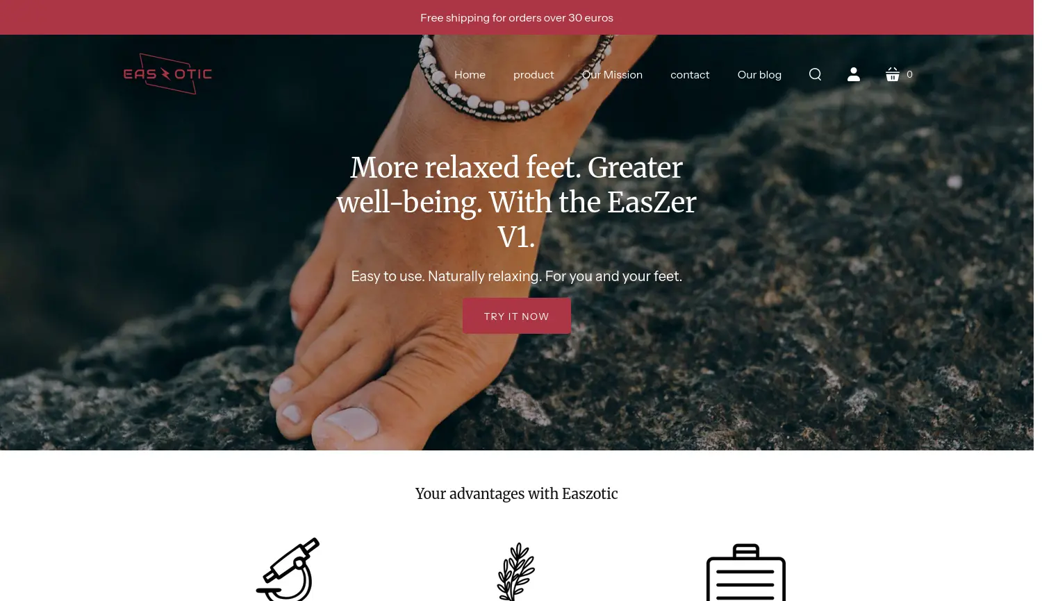 Website der Firma Easzotic