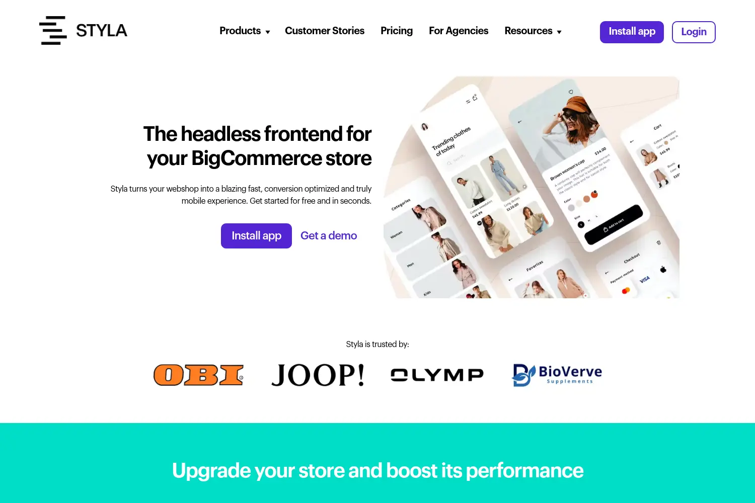 Website der Firma Styla GmbH