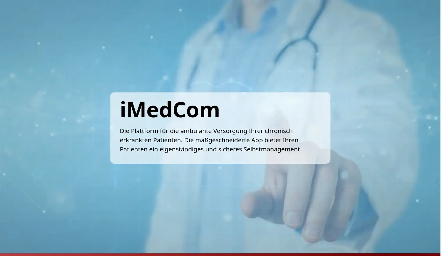 Website der Firma iMedCom GmbH
