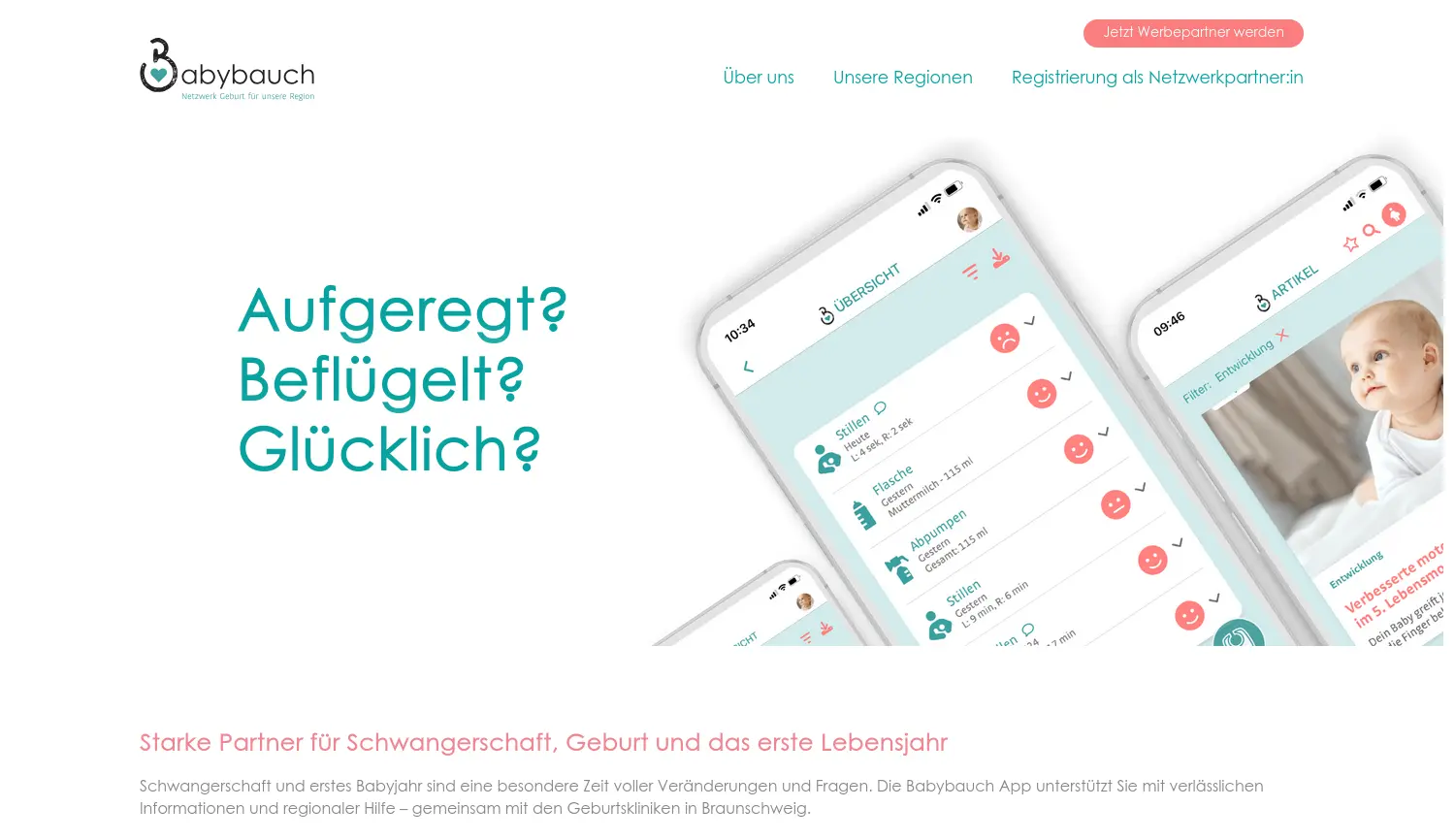 Website der Firma Babybauch GmbH