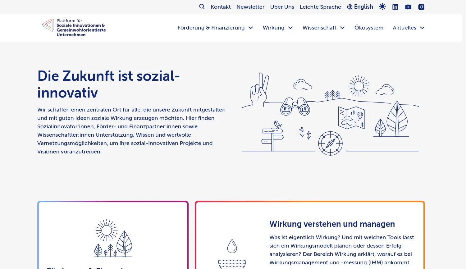 Website der Firma Social Impact gGmbH