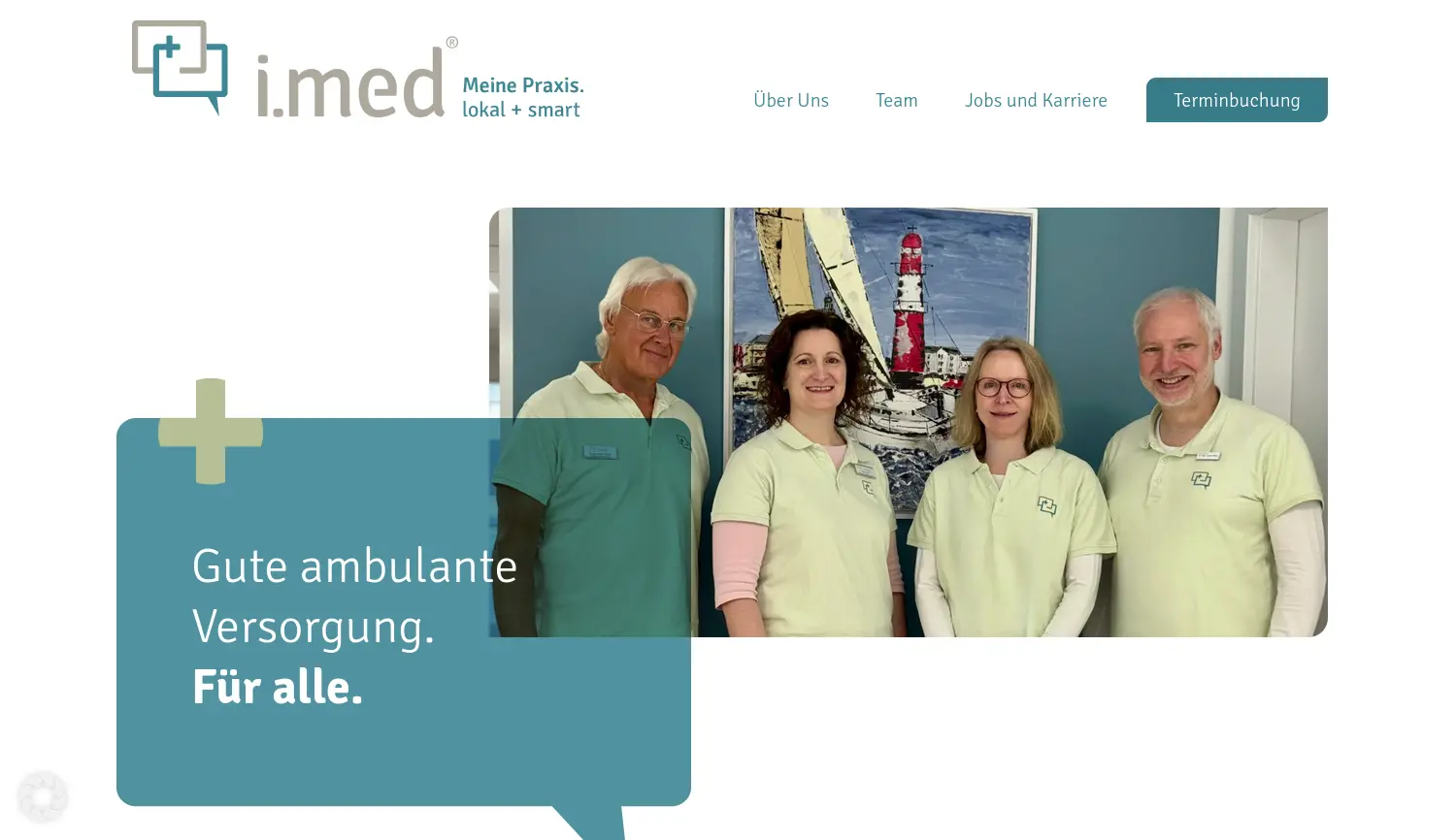 Website der Firma i.med MVZ GmbH