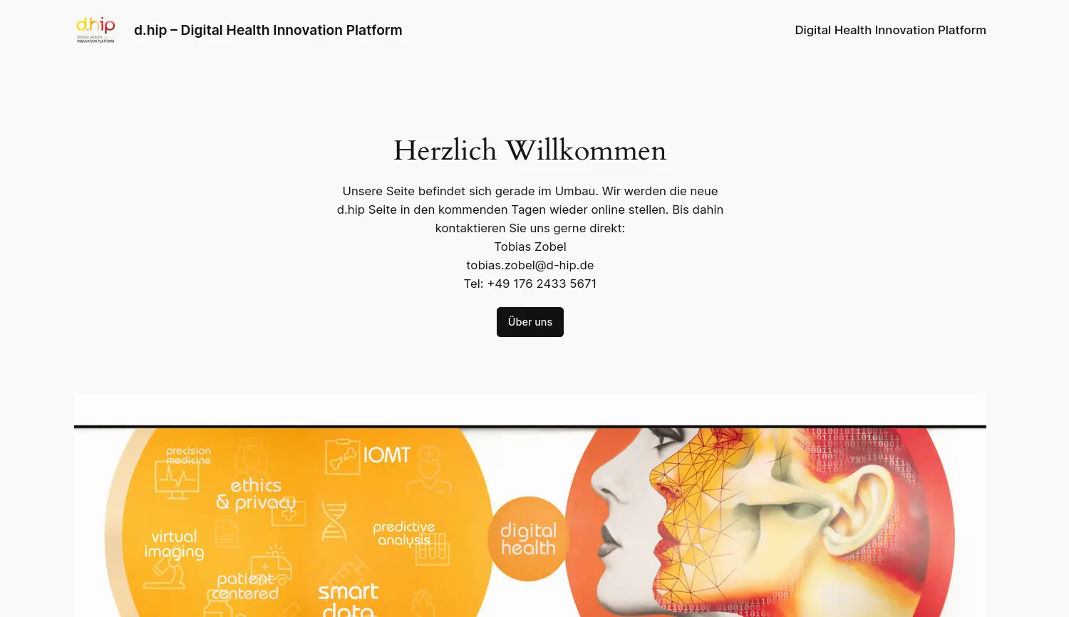 Website der Firma Digital Health Innovation Platform