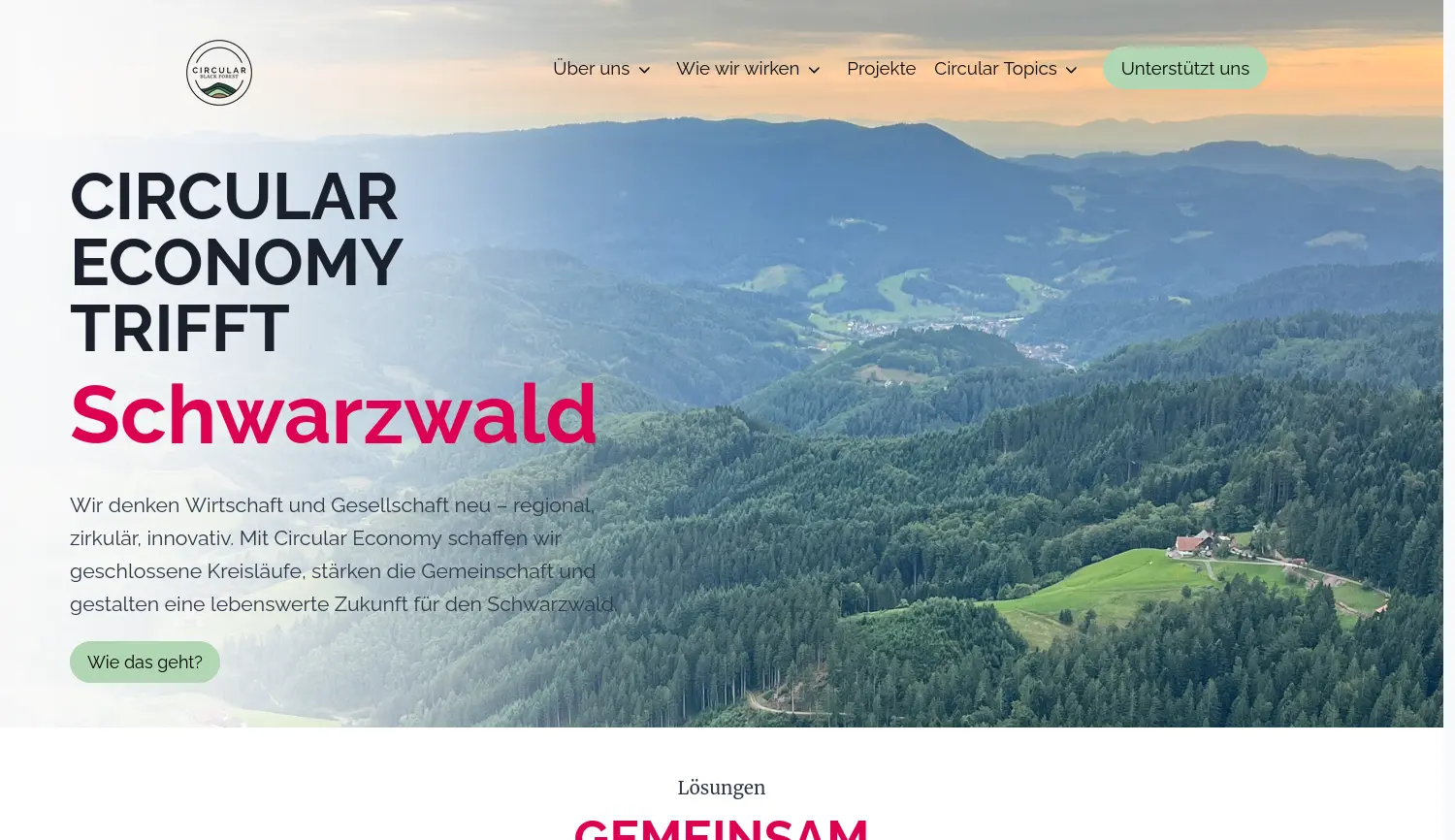 Website der Firma Circular Black Forest