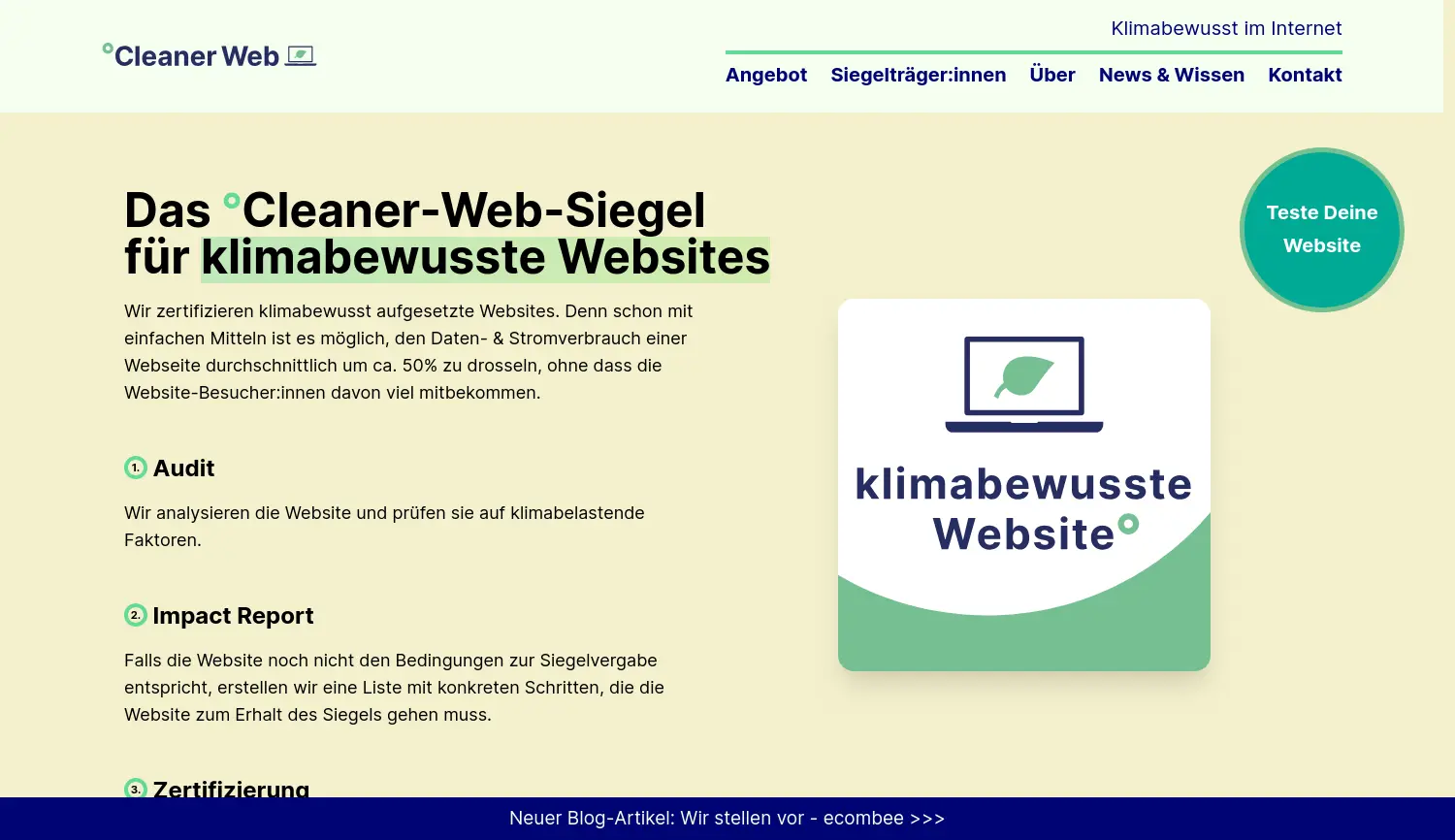 Website der Firma ACB. allcodesarebeautiful eGbR