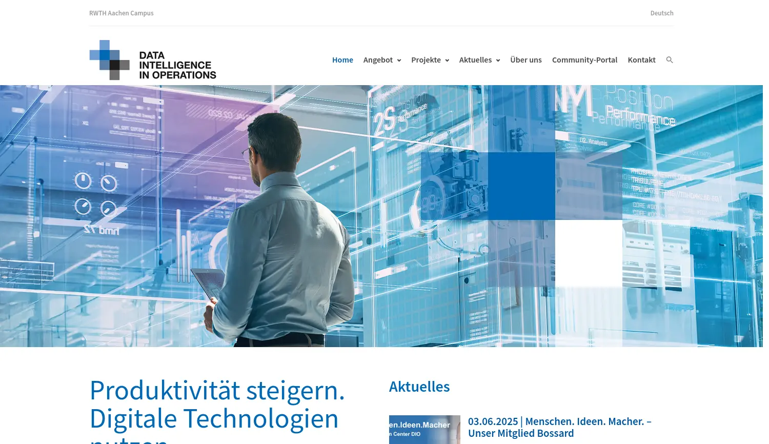 Website der Firma FIR Aachen GmbH