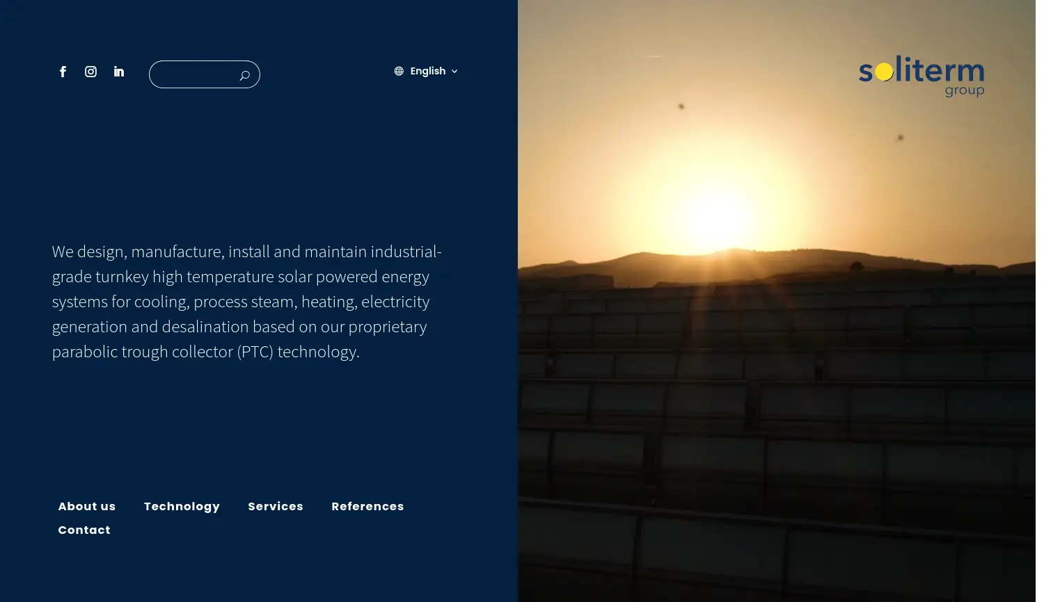 Website der Firma SOLITERM Group GmbH