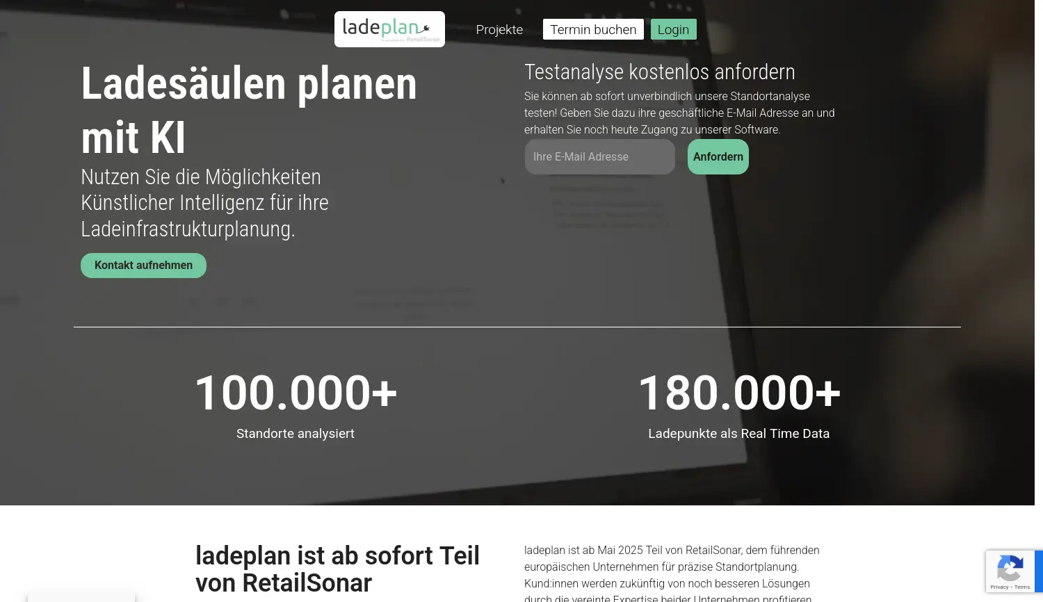 Website der Firma ladeplan GmbH