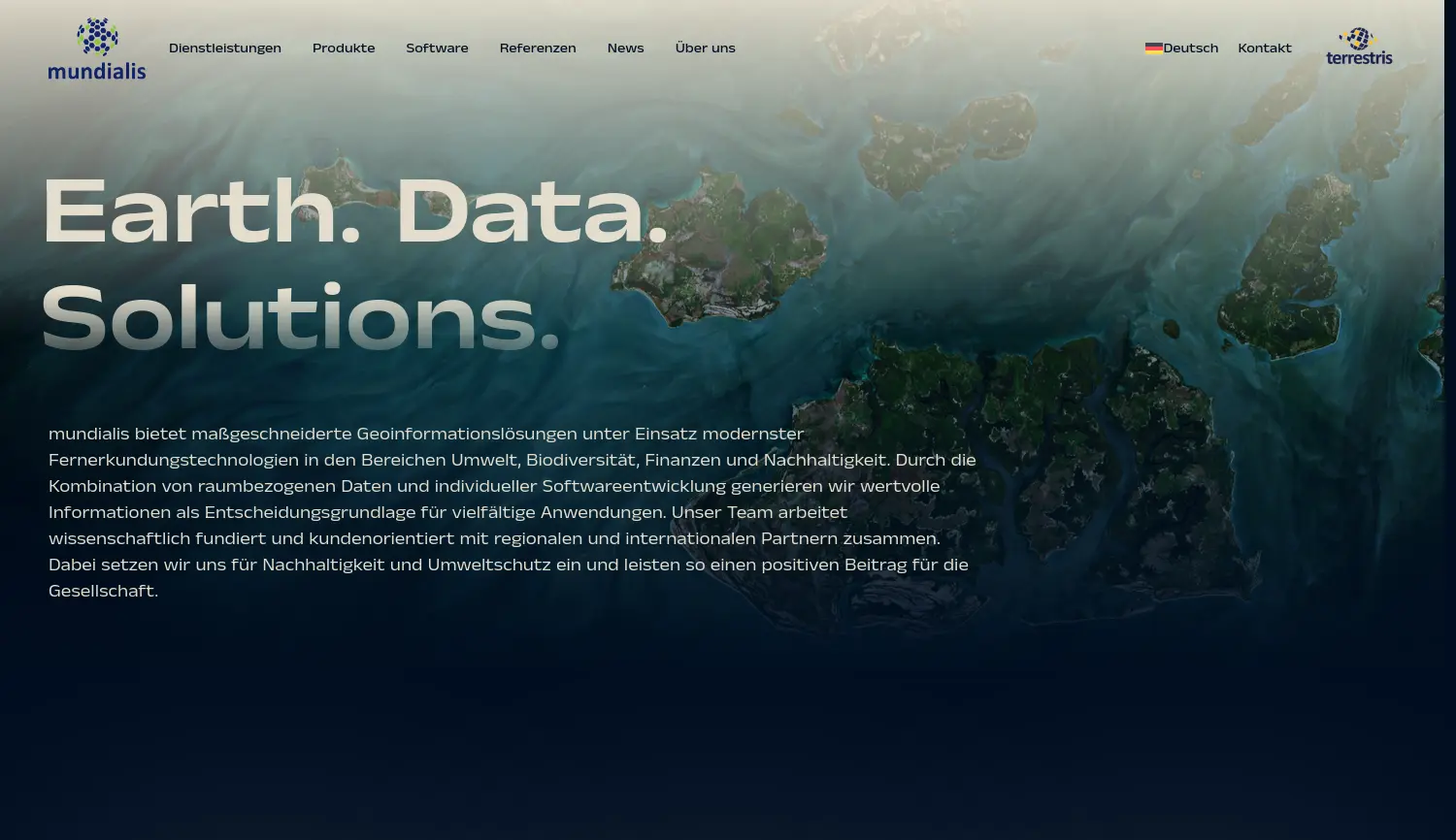 Website der Firma mundialis GmbH & Co. KG