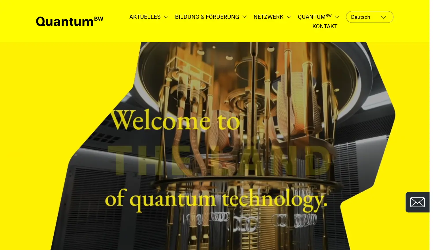 Website der Firma Quantum Technology Alliance Baden-Württemberg