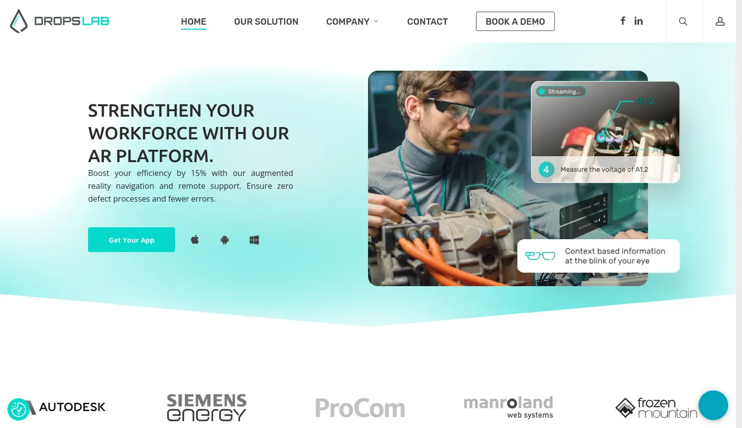 Website der Firma Dropslab Technologies