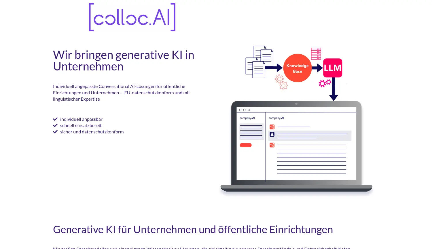 Website der Firma colloc.AI UG (haftungsbeschränkt)