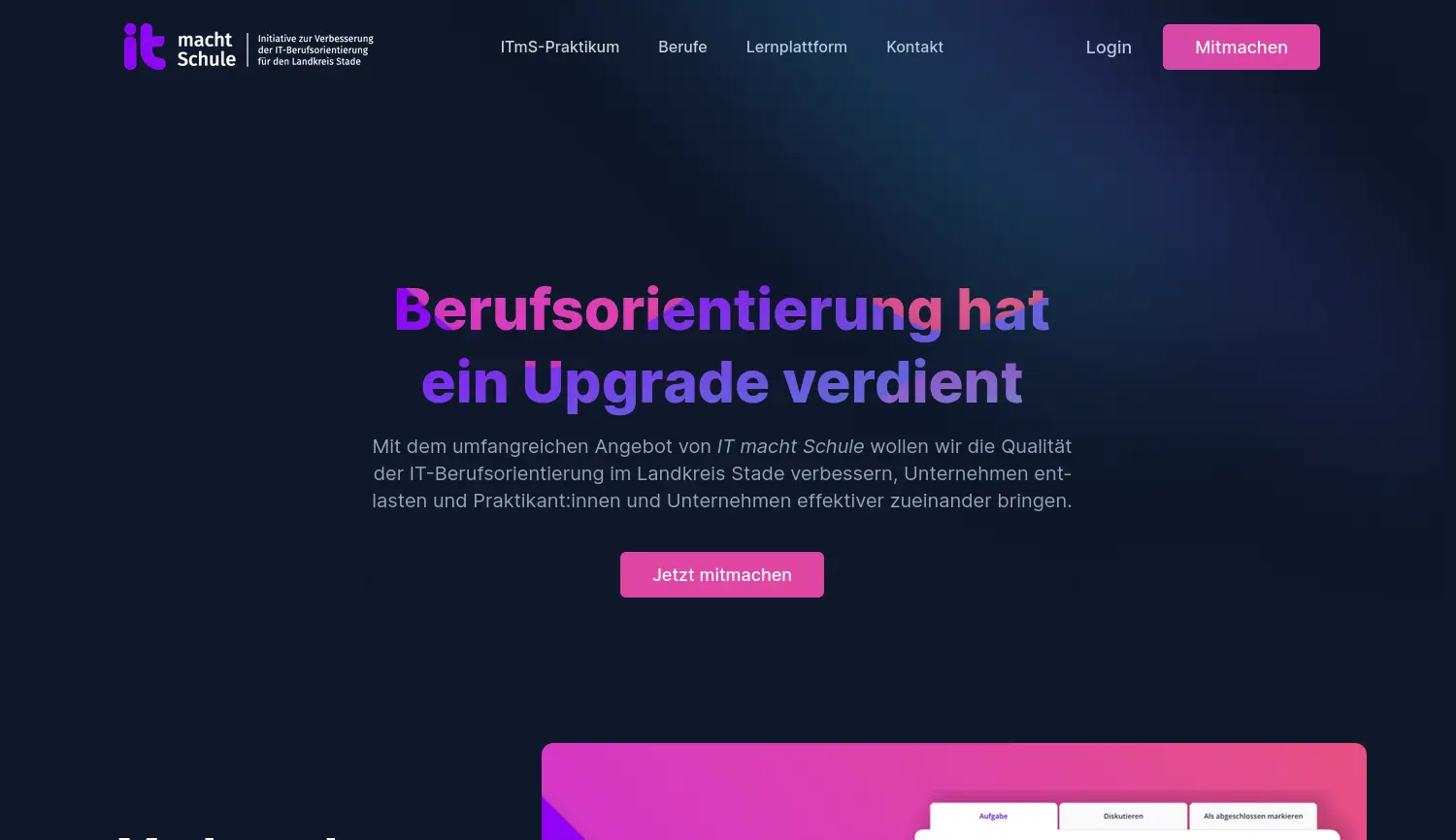 Website der Firma Wirtschaftsförderung Landkreis Stade GmbH