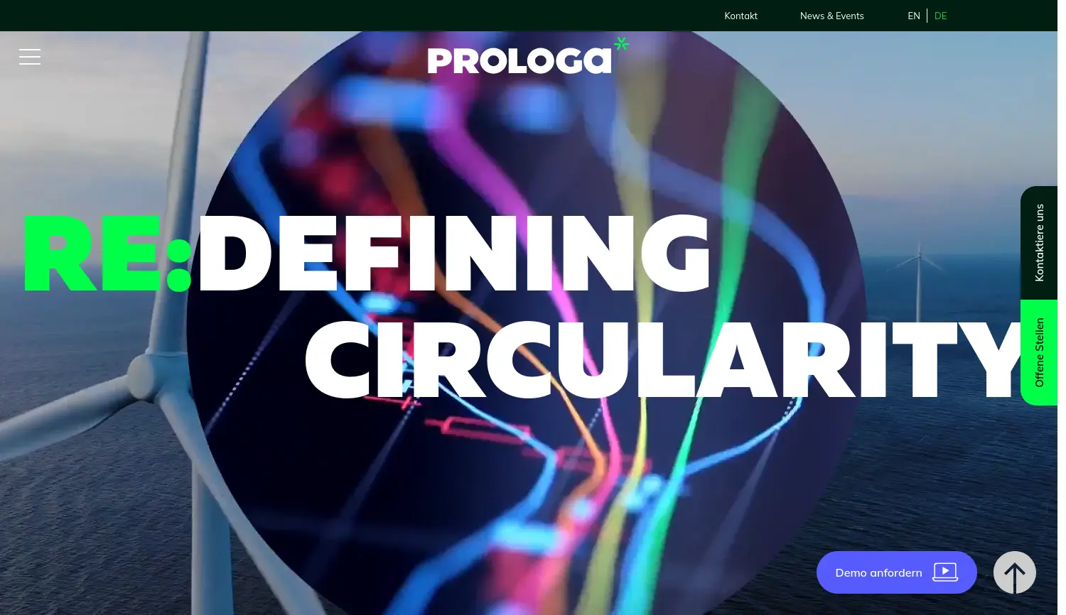 Website der Firma PROLOGA GmbH