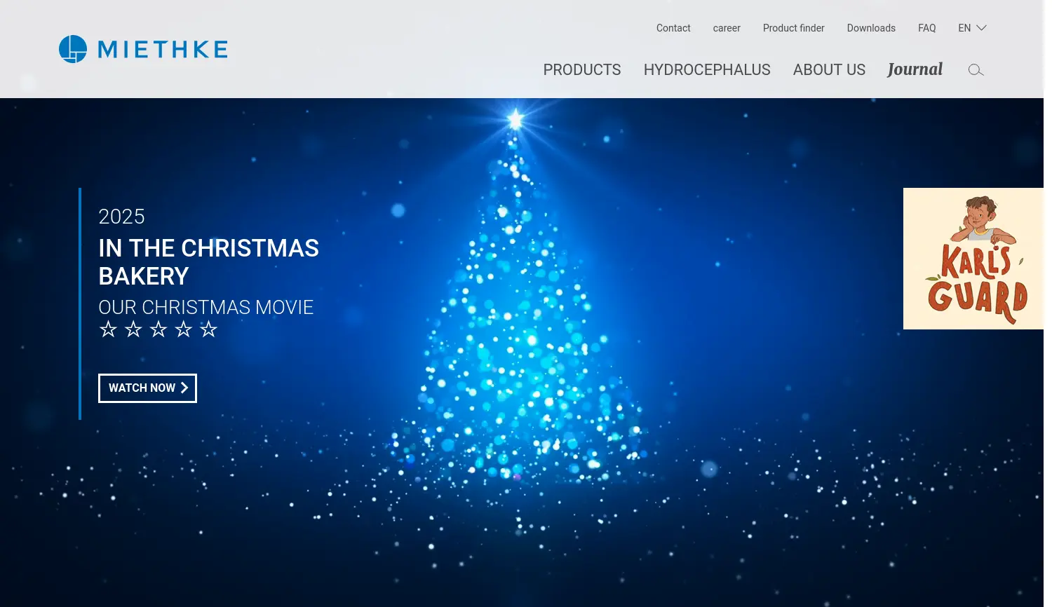 Website der Firma Christoph Miethke GmbH & Co. KG